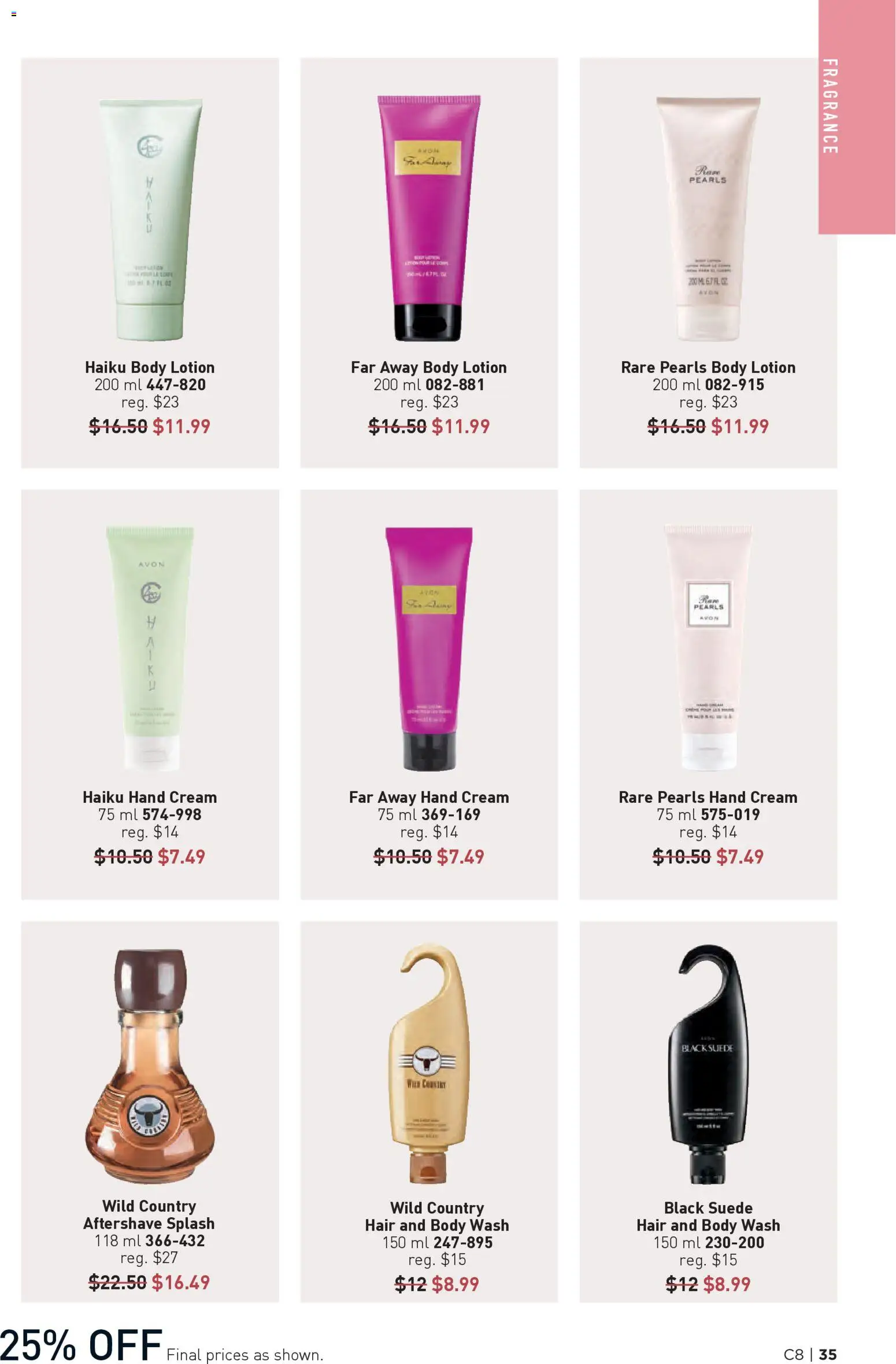 Avon flyer valid from 09.04.2026 | Page: 35 | Products: Cream, Body lotion, Hand cream, Body wash