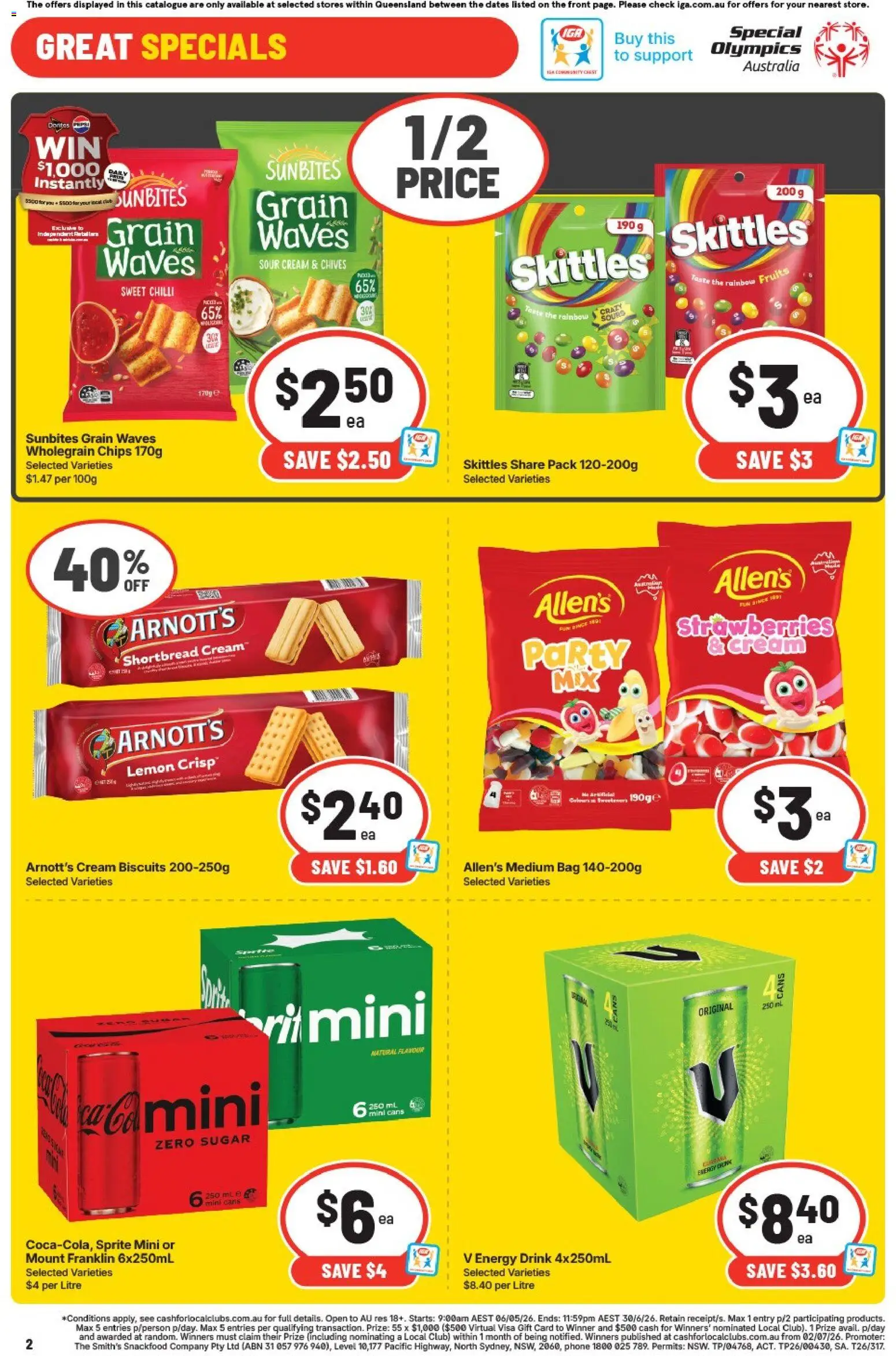 IGA catalogue - valid from 13.05.2026 | Page: 3 | Products: Strawberries, Biscuits, Fruits, Bag