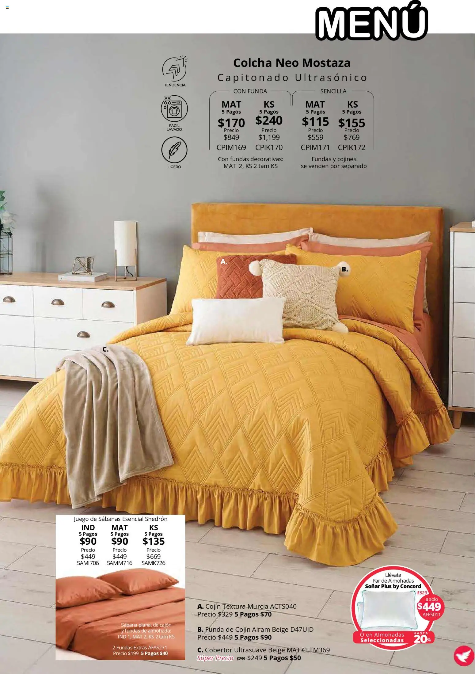 Nuevas ofertas de Colchas Concord válidas en toda la República Mexicana desde el 15/10/2026. ¡Encuentra las mejores ofertas en Colchas Concord catálogo! | Página: 93