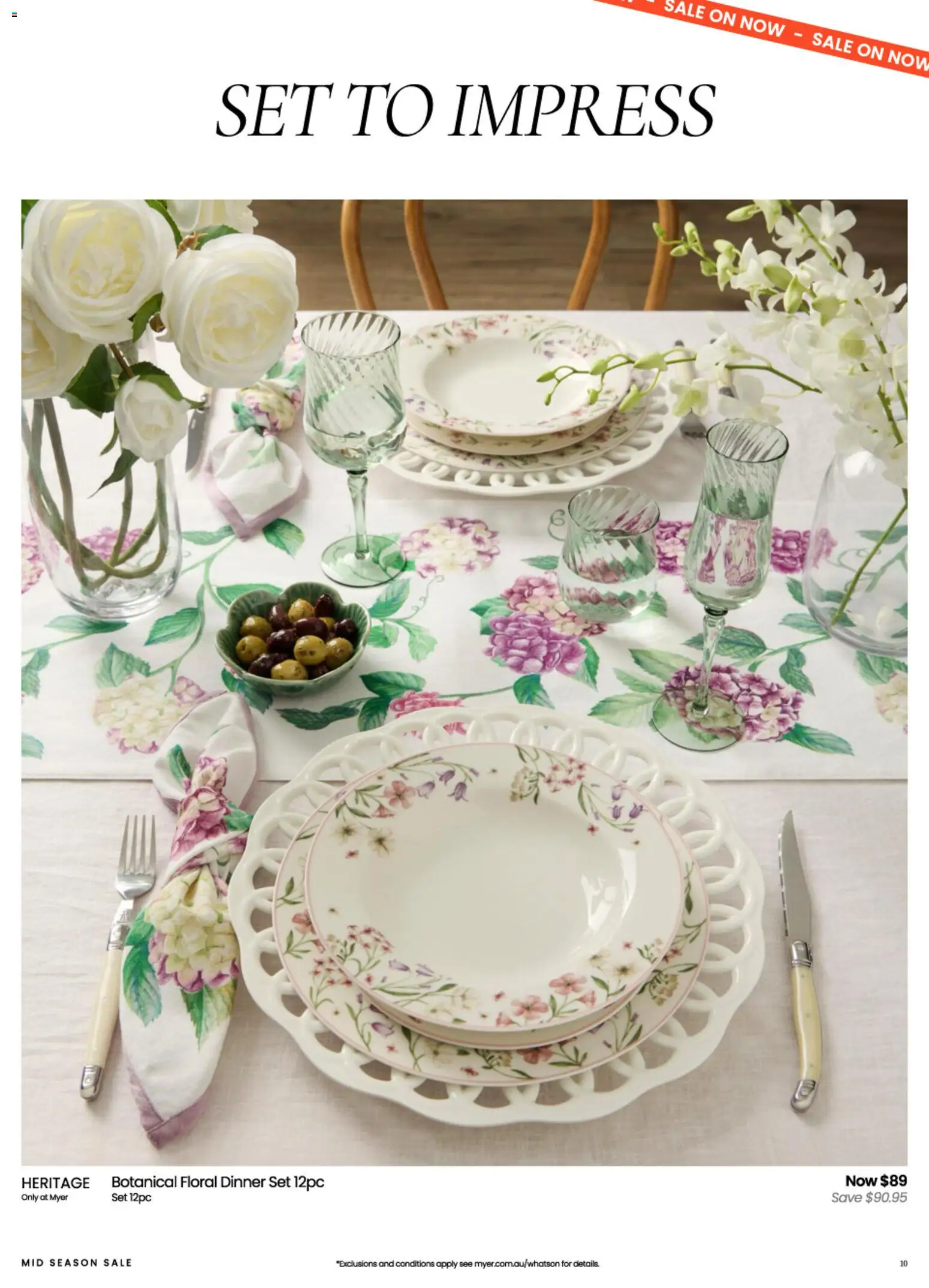 Myer catalogue - valid from 09/09/2026 | Page: 10 | Products: Dinner set, Floral