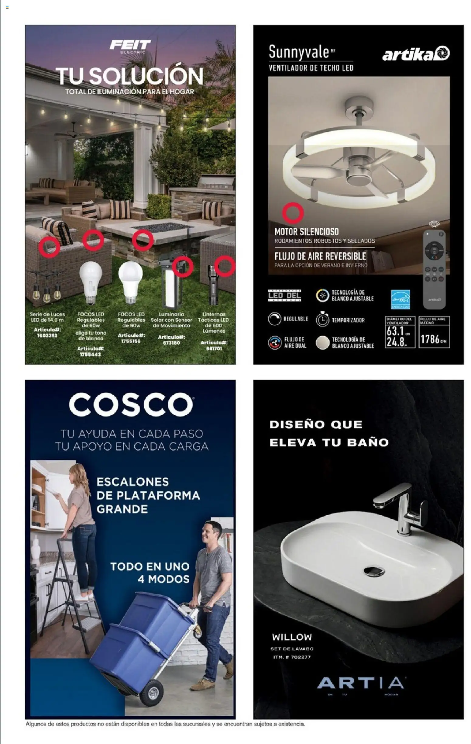 Nuevas ofertas de Costco válidas en toda la República Mexicana desde el 01/08/2026. ¡Encuentra las mejores ofertas en Costco catálogo Agosto! | Página: 116 | Productos: Ventilador, Iluminación, Lavabo, Baño