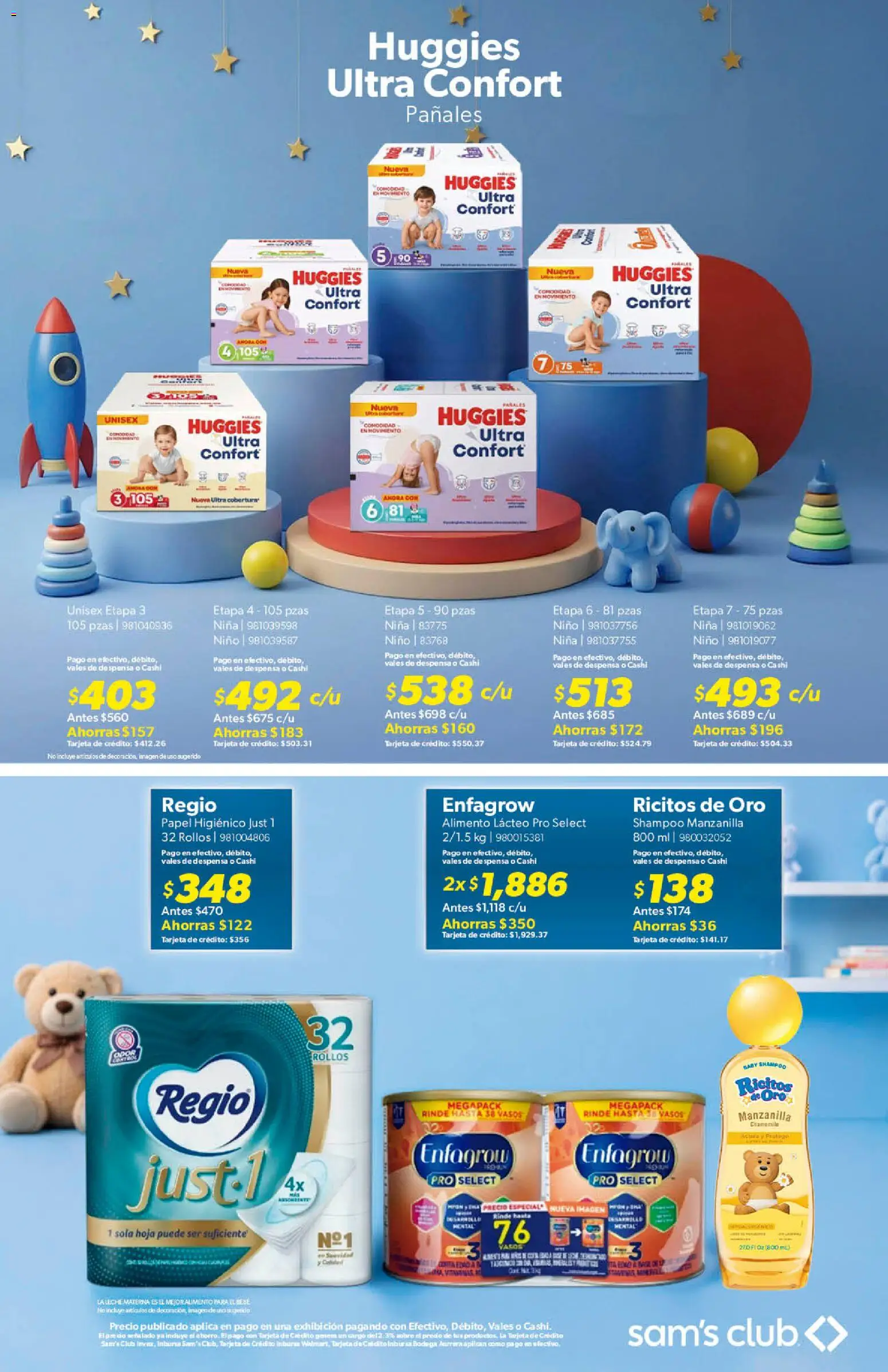 Nuevas ofertas de Sam's Club válidas en toda la República Mexicana desde el 15/07/2026. ¡Encuentra las mejores ofertas en Sam's Club catálogo! | Página: 3 | Productos: Leche, Papel higiénico, Despensa, Sobre