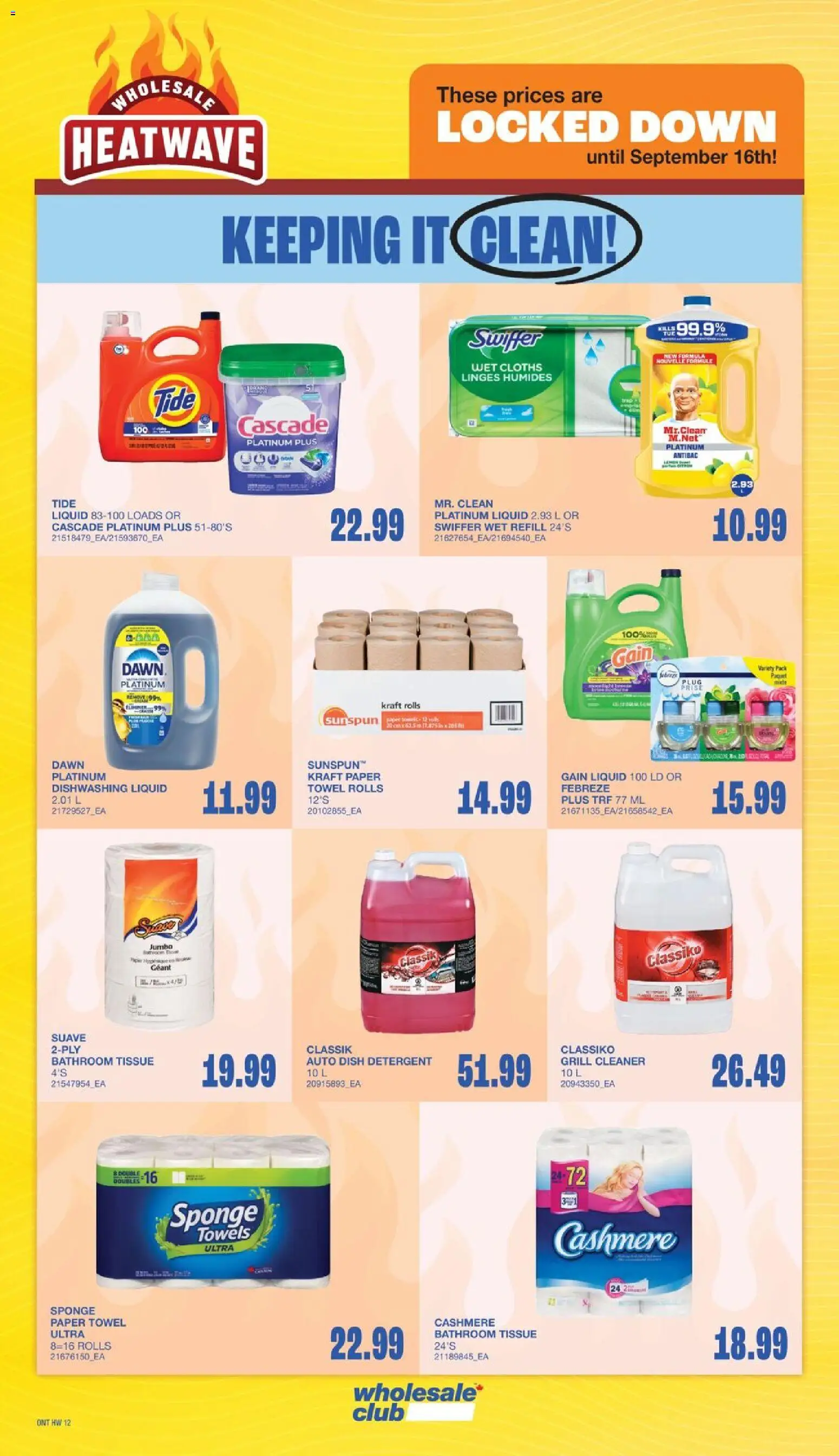 Wholesale Club flyer valid from Jul 30, 2026 | Page: 16 | Products: Grill, Sponge, Detergent