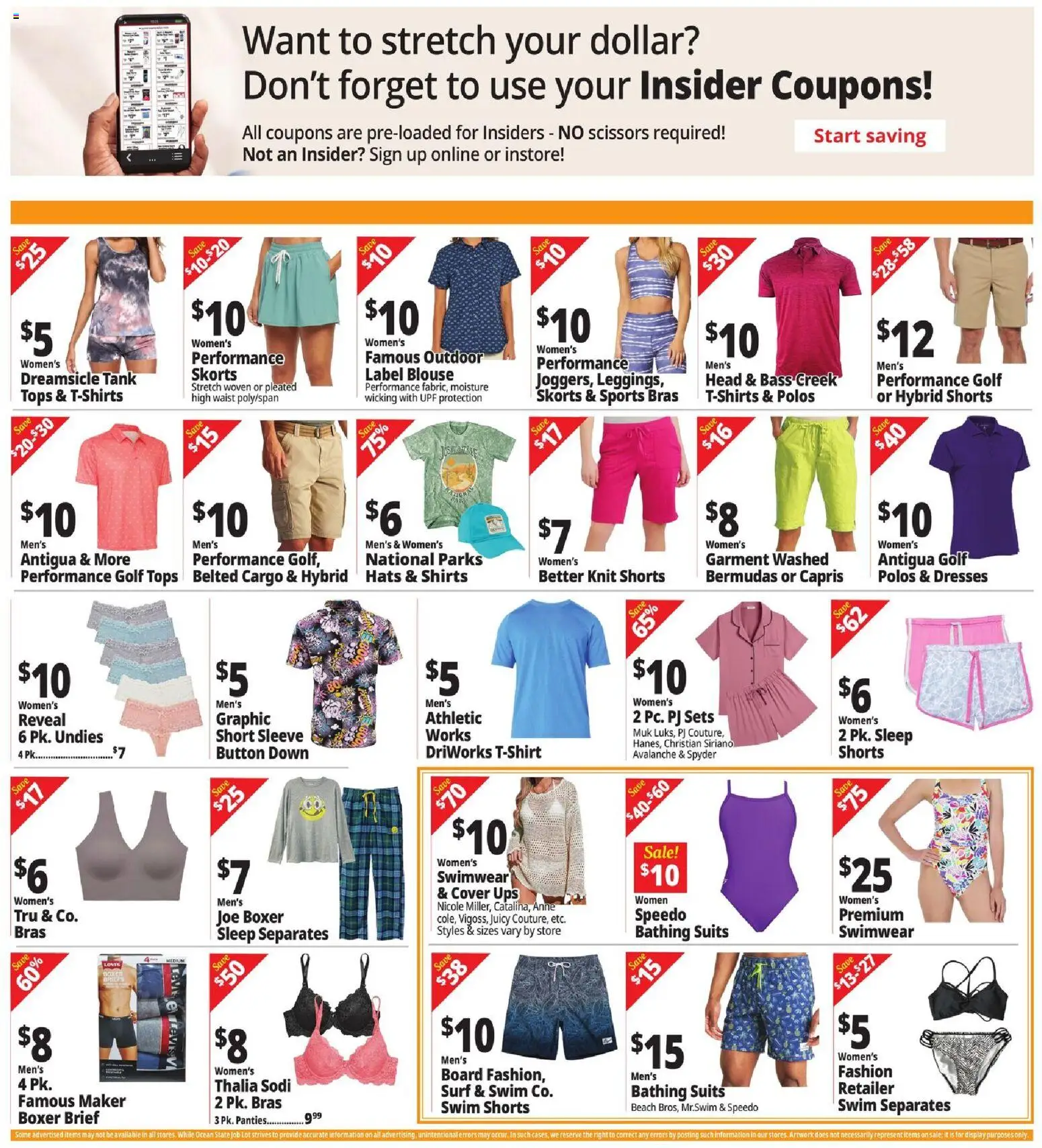 Ocean State Job Lot Weekly Ad - valid from 08/20/2026 | Page: 9 | Products: Blouse, Swimwear, Shorts, UPS