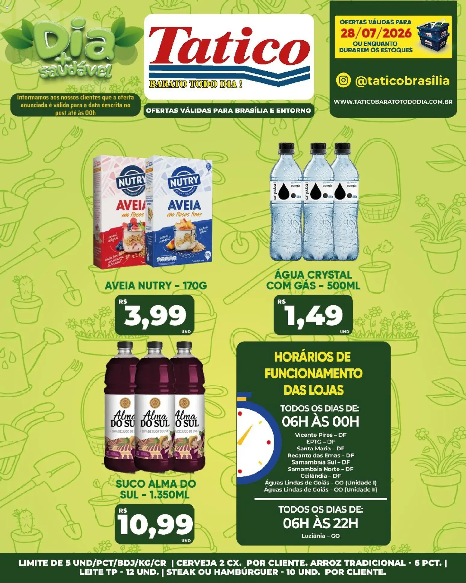 Tatico Folheto - válido de 28/07/2026 | Página: 21 | Produtos: Cerveja, Arroz, Hambúrguer, Flocos