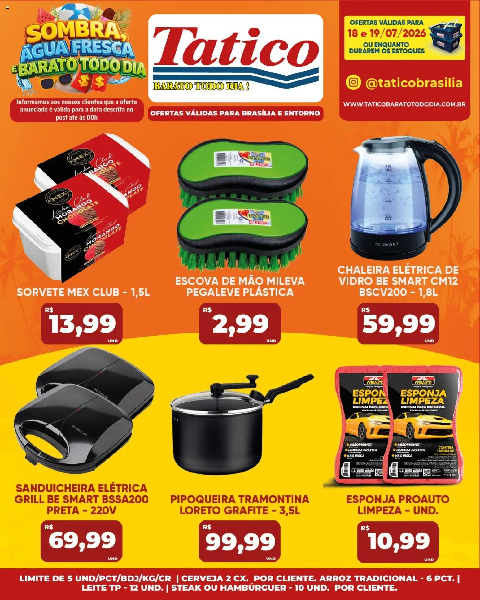 Tatico Folheto - válido de 18/07/2026 | Página: 21 | Produtos: Chaleira, Chaleira elétrica, Pipoqueira, Arroz