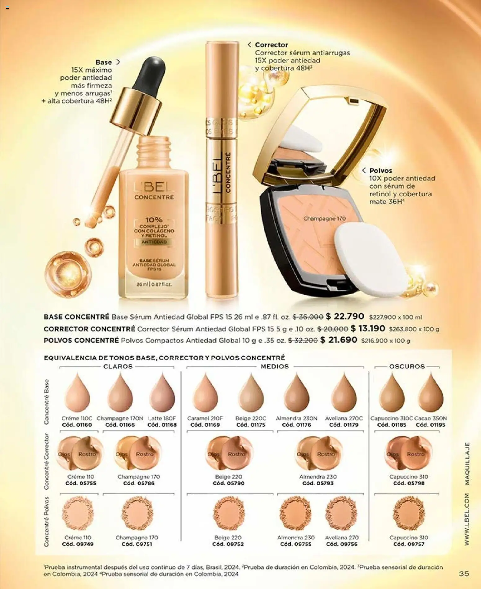 Catálogo L'Bel Campaña 12 │ válido desde el 07.07.2026 | Página: 35 | Productos: Cacao, Maquillaje, Mate, Corrector