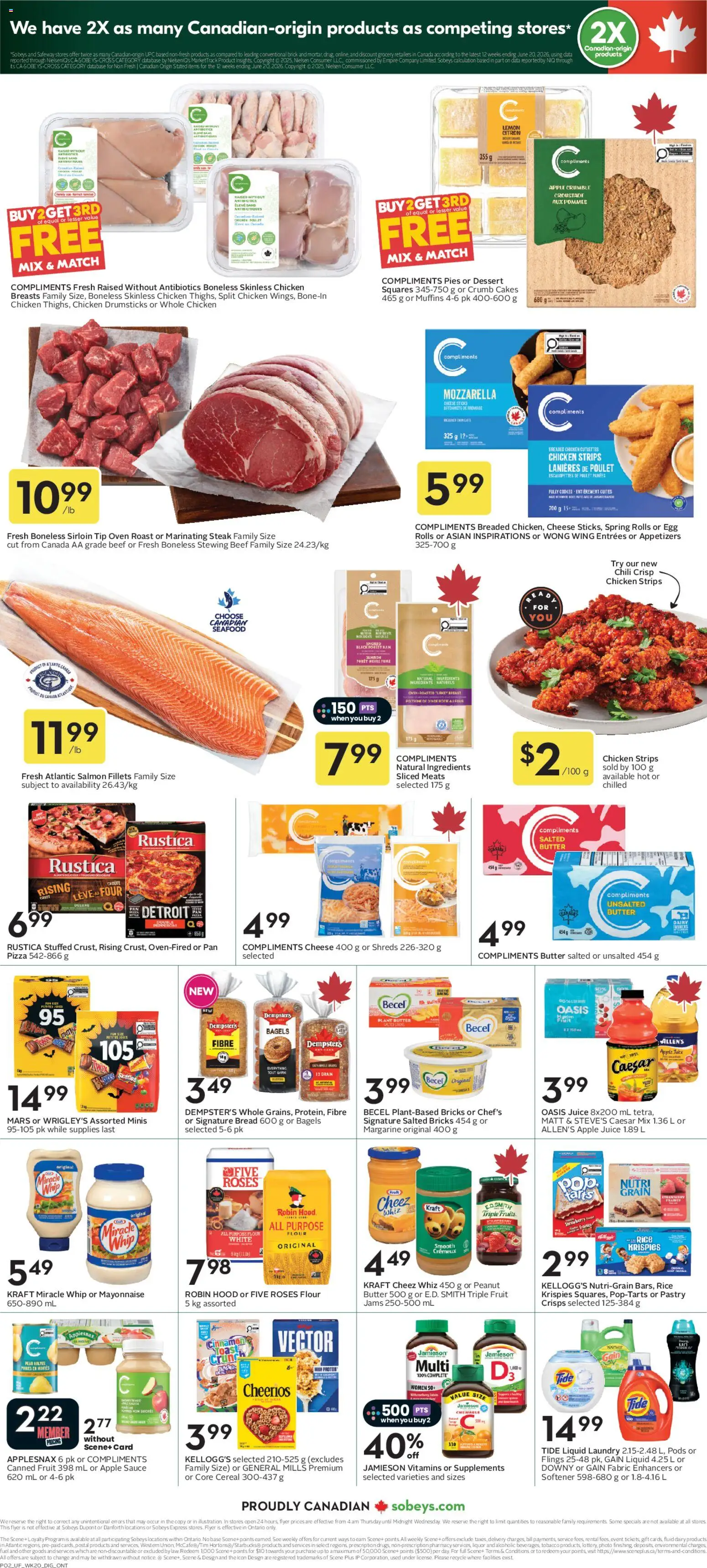 Sobeys flyer valid from Sep 10, 2026 | Page: 4 | Products: Canned fruit, Salmon, Dessert, Ingredients