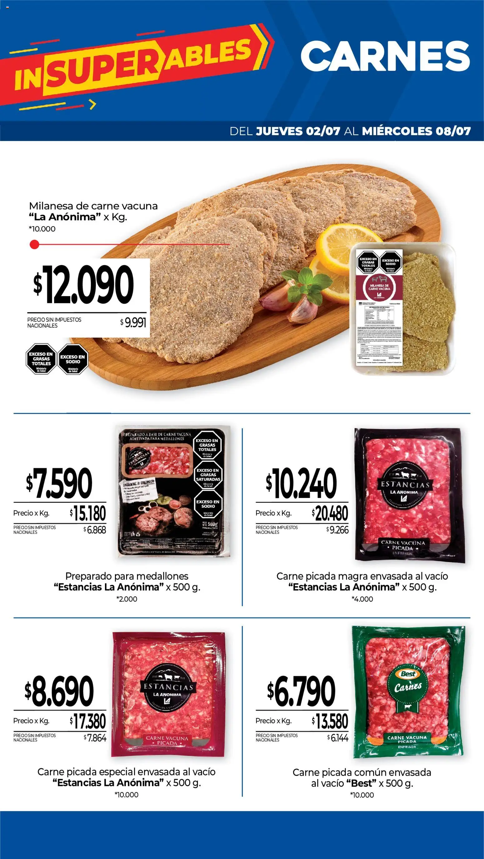 La Anonima catálogo │ válido desde el 02/07/2026 | Página: 3 | Productos: Milanesa