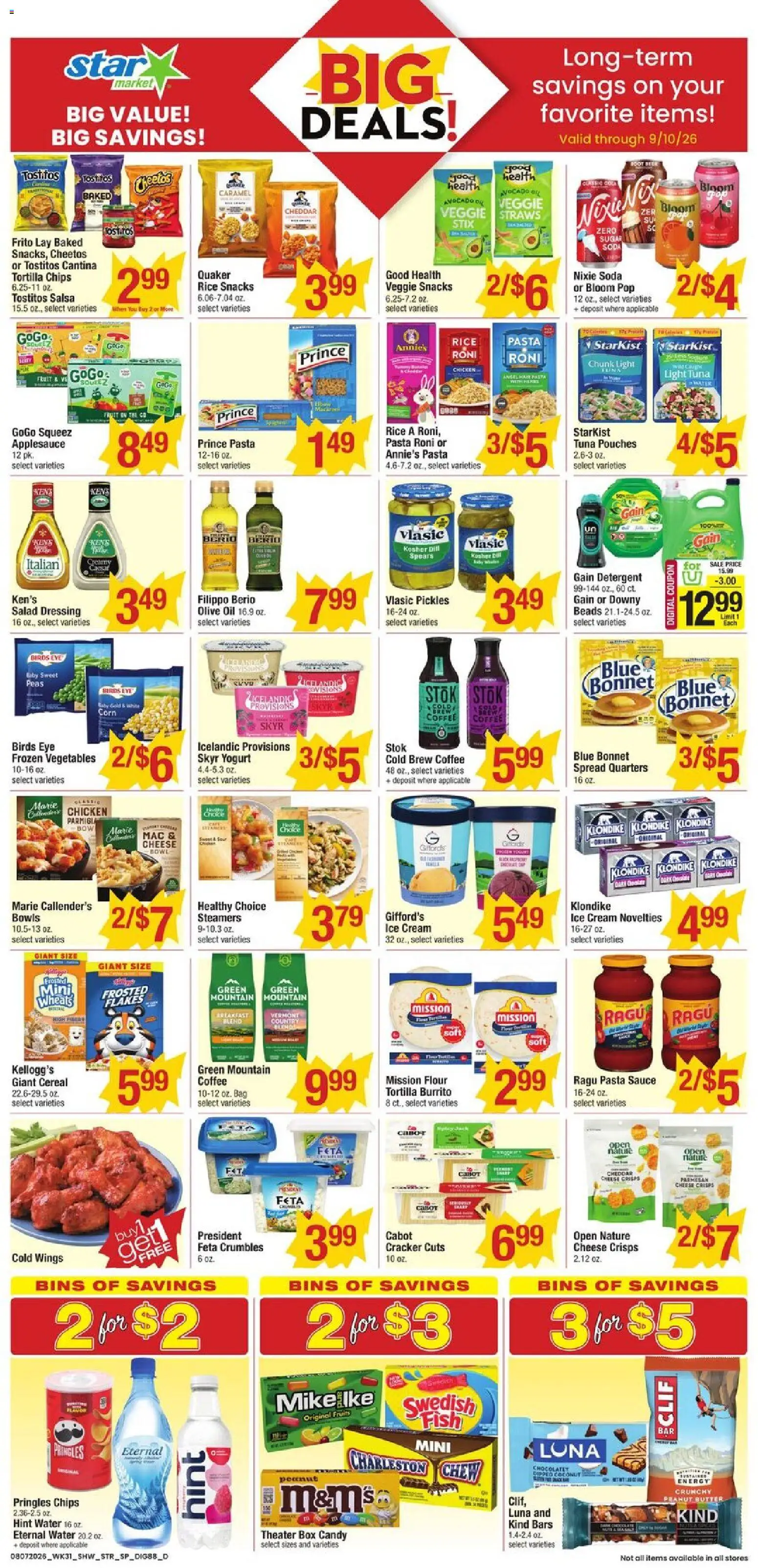 Star Market Weekly Ad - valid from 08/07/2026 | Page: 8 | Products: Cheese, Chocolate, Cream, Water