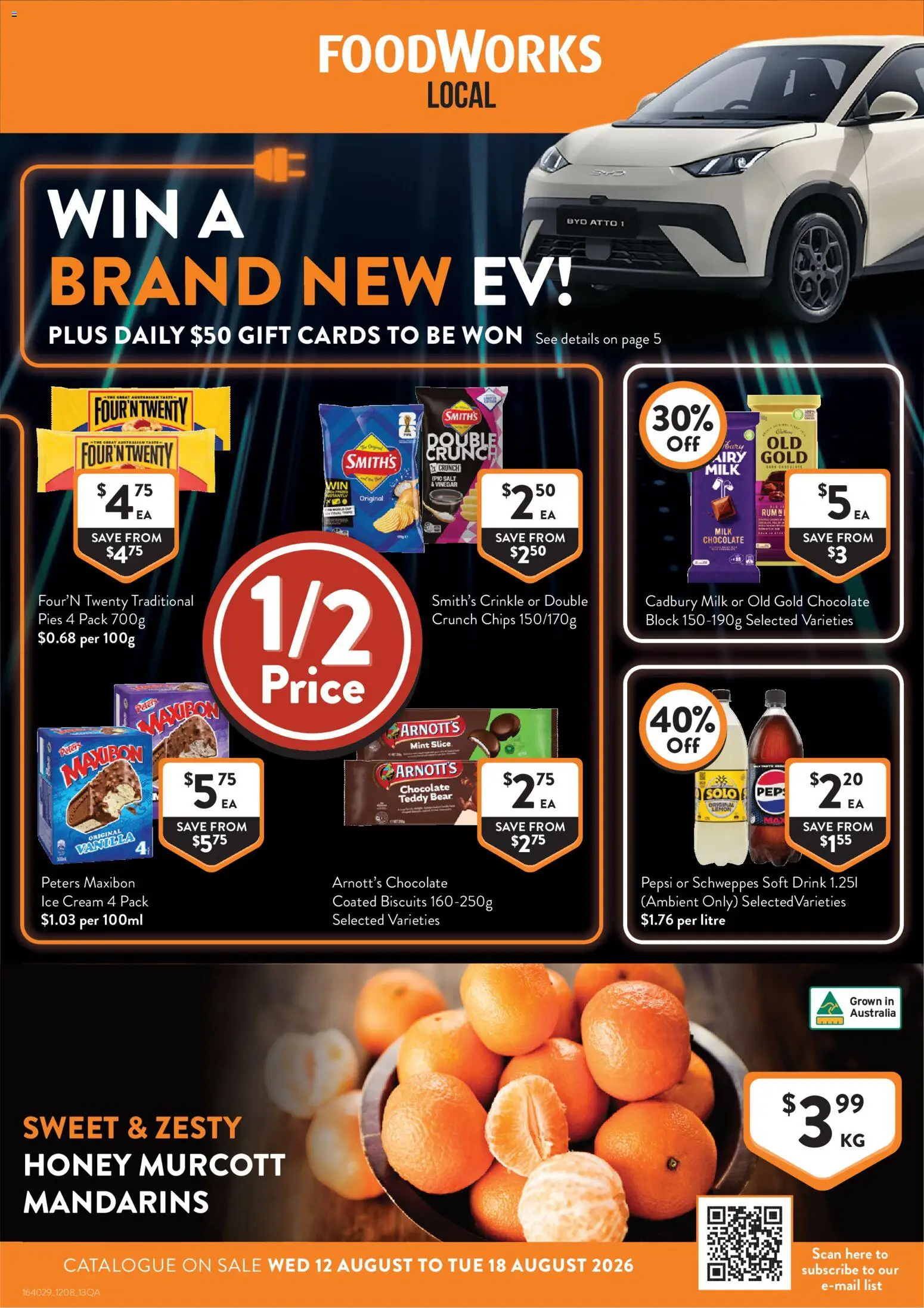Foodworks catalogue - valid from 12/08/2026 | Page: 1 | Products: Chocolate, Honey, Biscuits, Vinegar