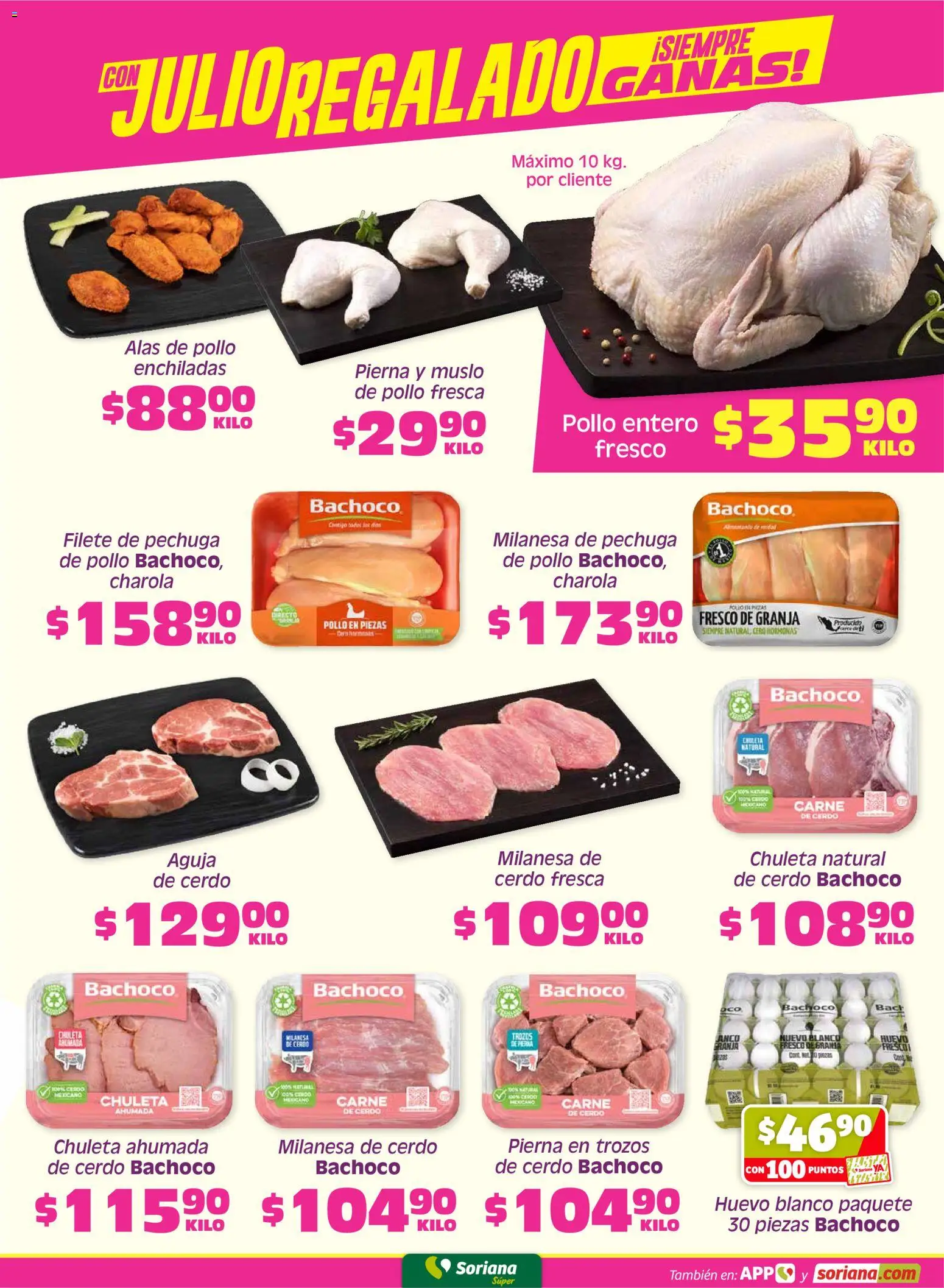 Nuevas ofertas de Soriana válidas en toda la República Mexicana desde el 29.05.2026. ¡Encuentra las mejores ofertas en Soriana Fin de Semana Súper: Ver, Tab, Chis, Camp, Yuc y Q. Roo! | Página: 3 | Productos: Pollo, Milanesa, Huevo, Cerdo