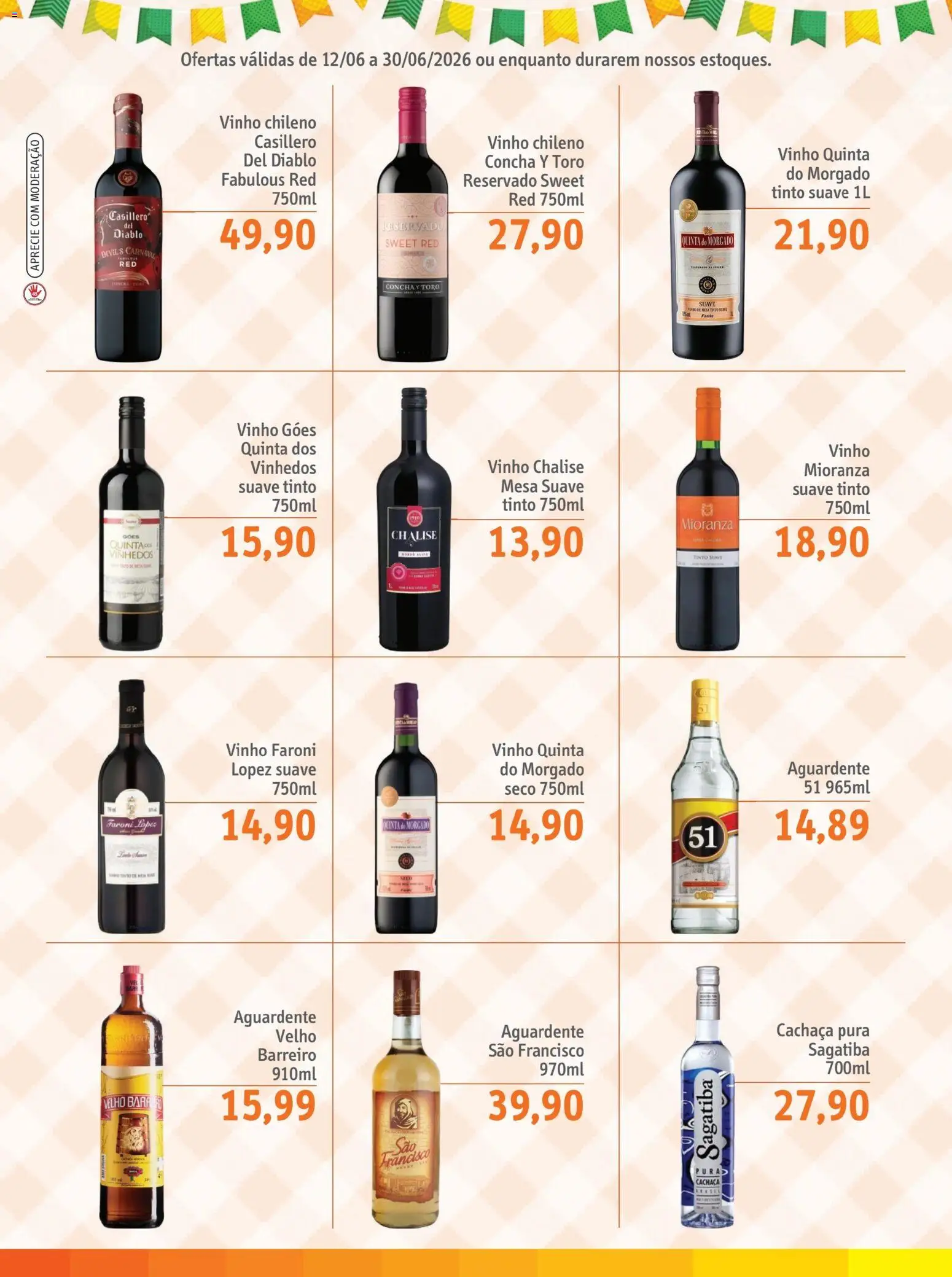 Sonda Folheto - válido de 12.06.2026 | Página: 10 | Produtos: Cachaça, Mesa, Vinho