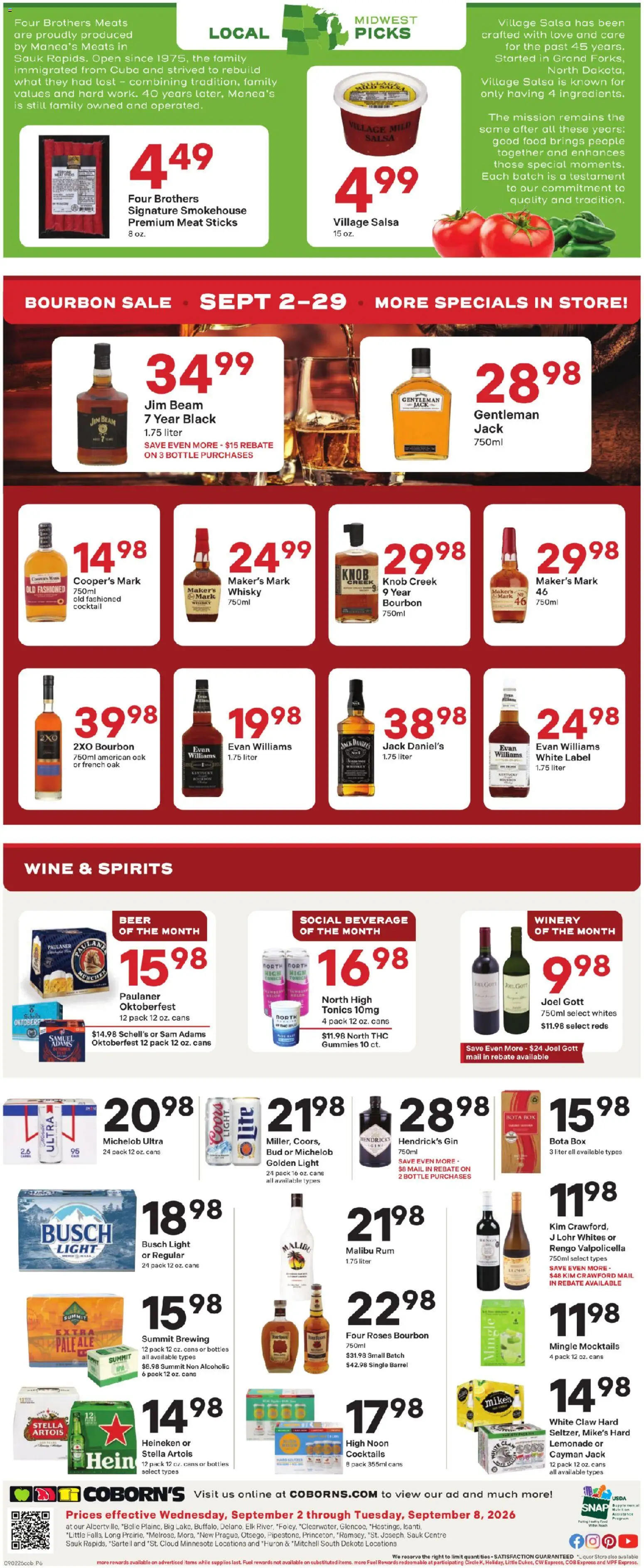 Coborn's Weekly Ad - valid from 09/02/2026 | Page: 8 | Products: Jim Beam, Wine, Heineken, Lemonade