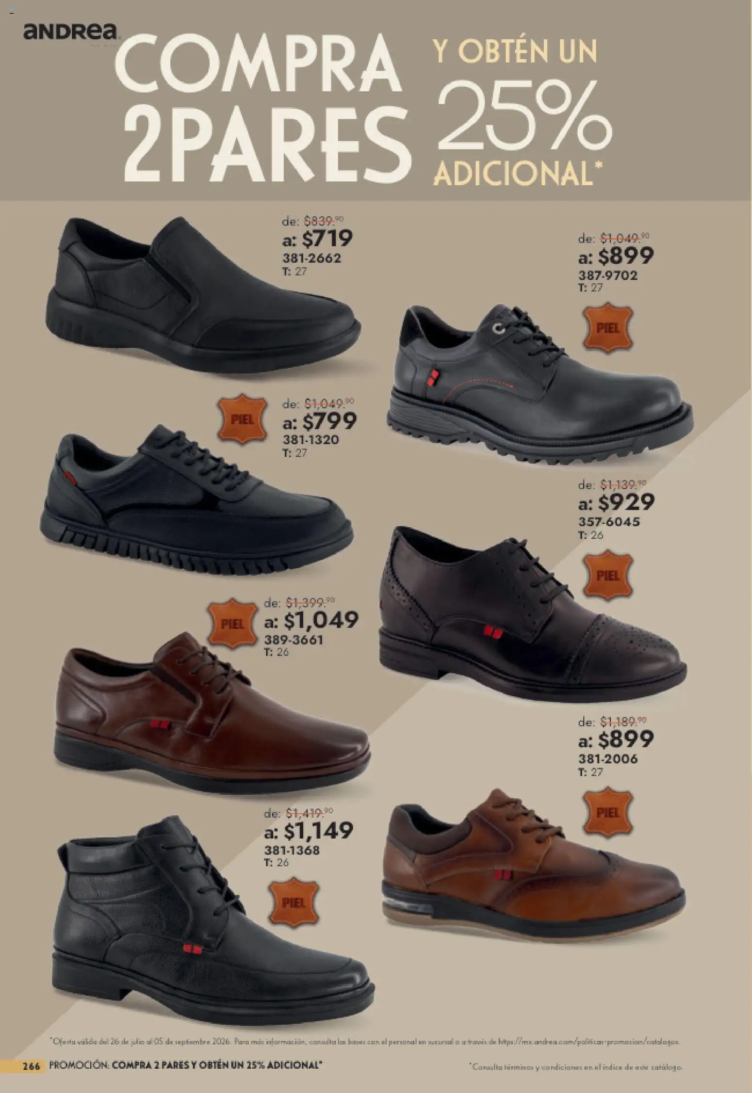 Nuevas ofertas de Andrea válidas en toda la República Mexicana desde el 26/07/2026. ¡Encuentra las mejores ofertas en Andrea catálogo Outlet! | Página: 266