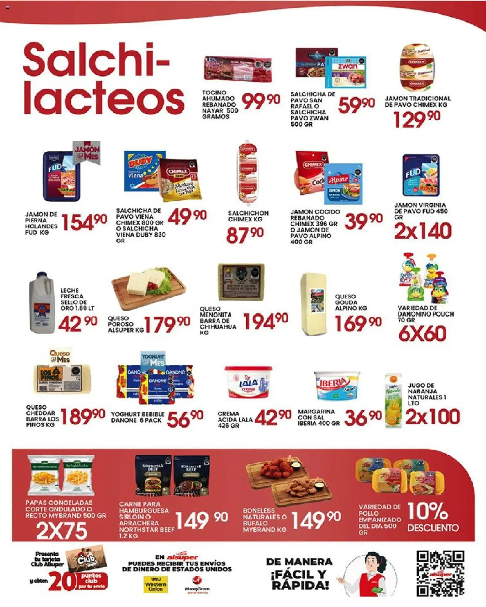Nuevas ofertas de Alsuper válidas en toda la República Mexicana desde el 19.05.2026. ¡Encuentra las mejores ofertas en Alsuper folleto Chihuahua-Estado! | Página: 3 | Productos: Jamón cocido, Salchicha, Jugo, Barra