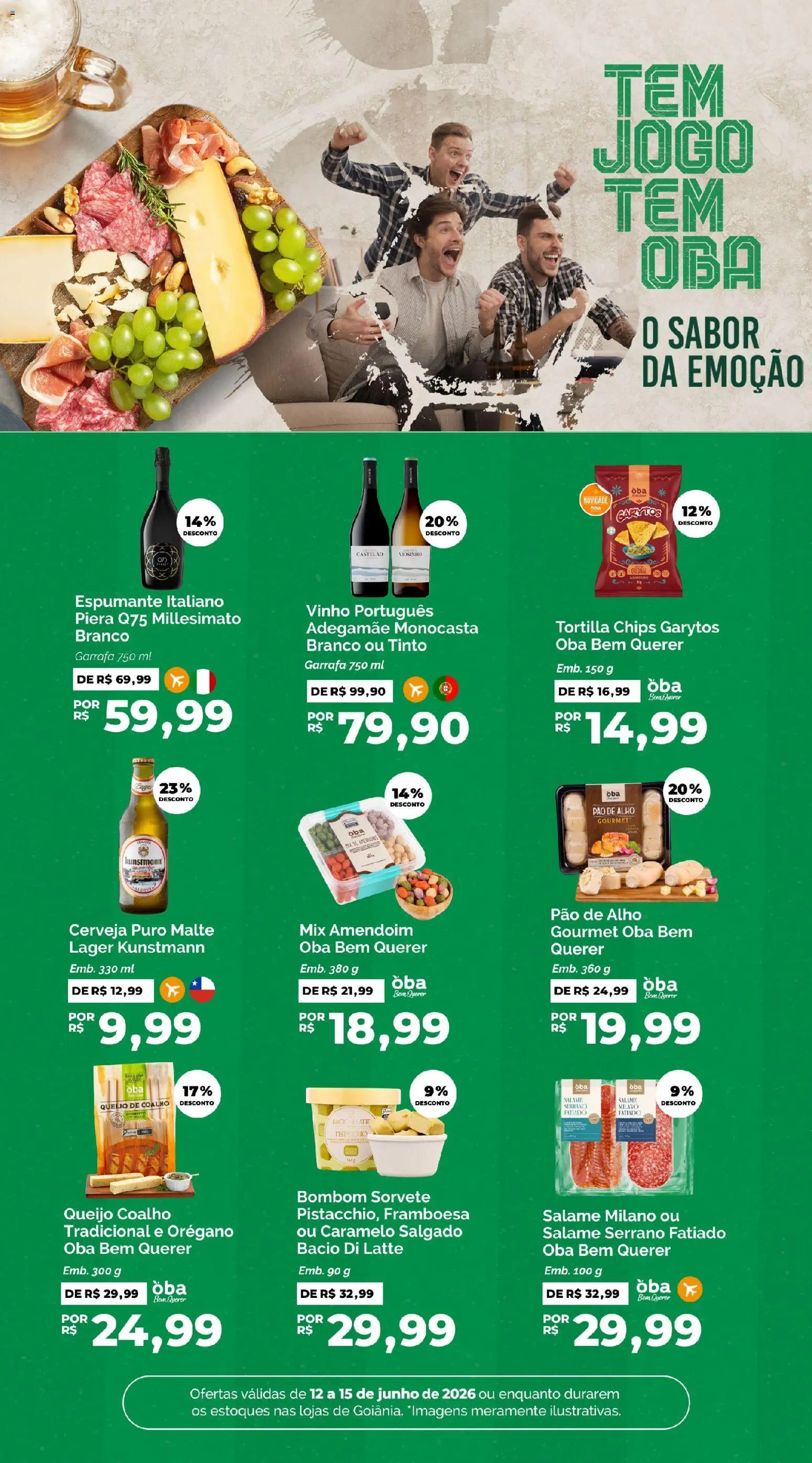 Oba Hortifruti Folheto - válido de 12.06.2026 | Página: 3 | Produtos: Alho, Espumante, Pao de alho, Orégano