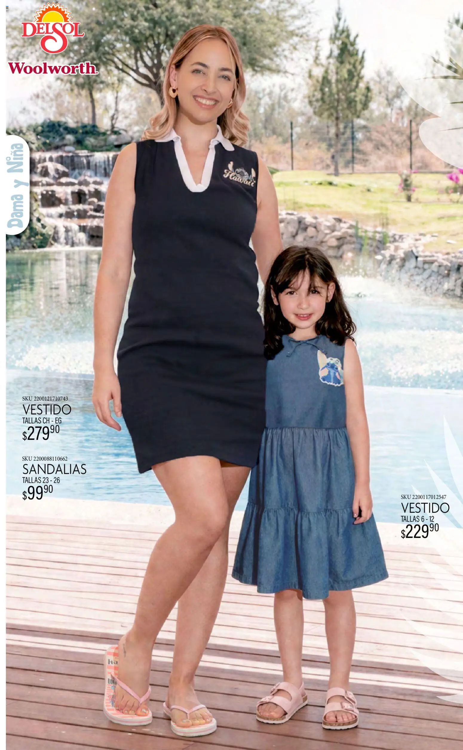 Nuevas ofertas de Del Sol y Woolworth válidas en toda la República Mexicana desde el 19.03.2026. ¡Encuentra las mejores ofertas en Del Sol y Woolworth catálogo Luce tus Vacaciones con Stitch! | Página: 2 | Productos: Vestido, Sandalias