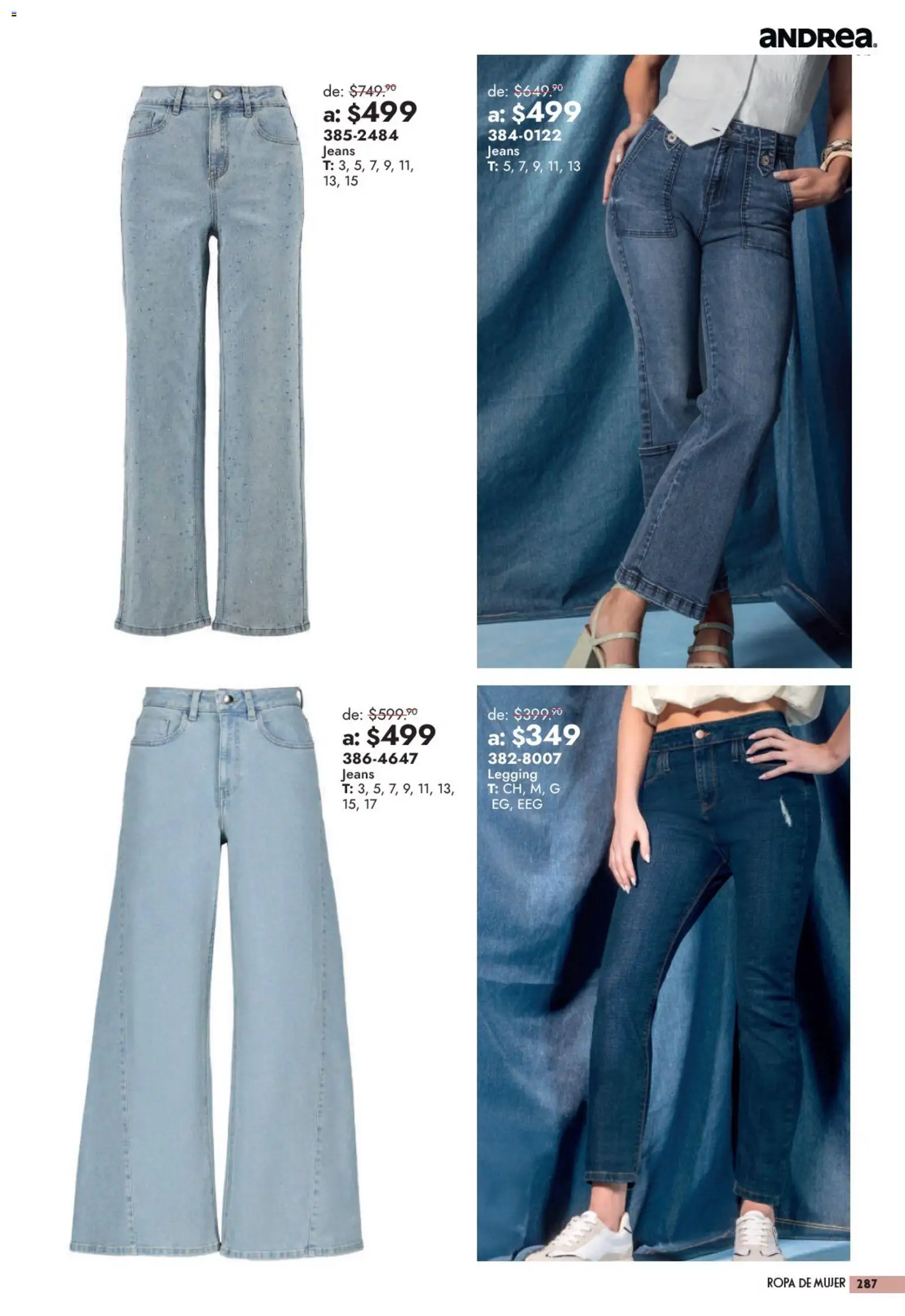 Nuevas ofertas de Andrea válidas en toda la República Mexicana desde el 13/09/2026. ¡Encuentra las mejores ofertas en Andrea catálogo Outlet! | Página: 287 | Productos: Ropa