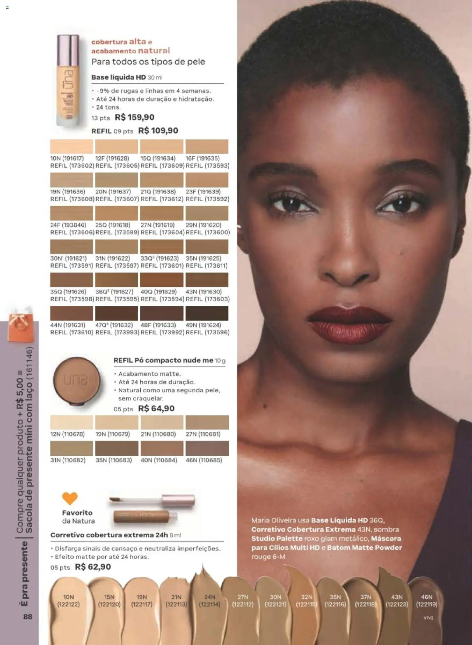 Natura Folheto - válido de 22/06/2026 | Página: 88 | Produtos: Pó compacto, Corretivo, Pó, Batom