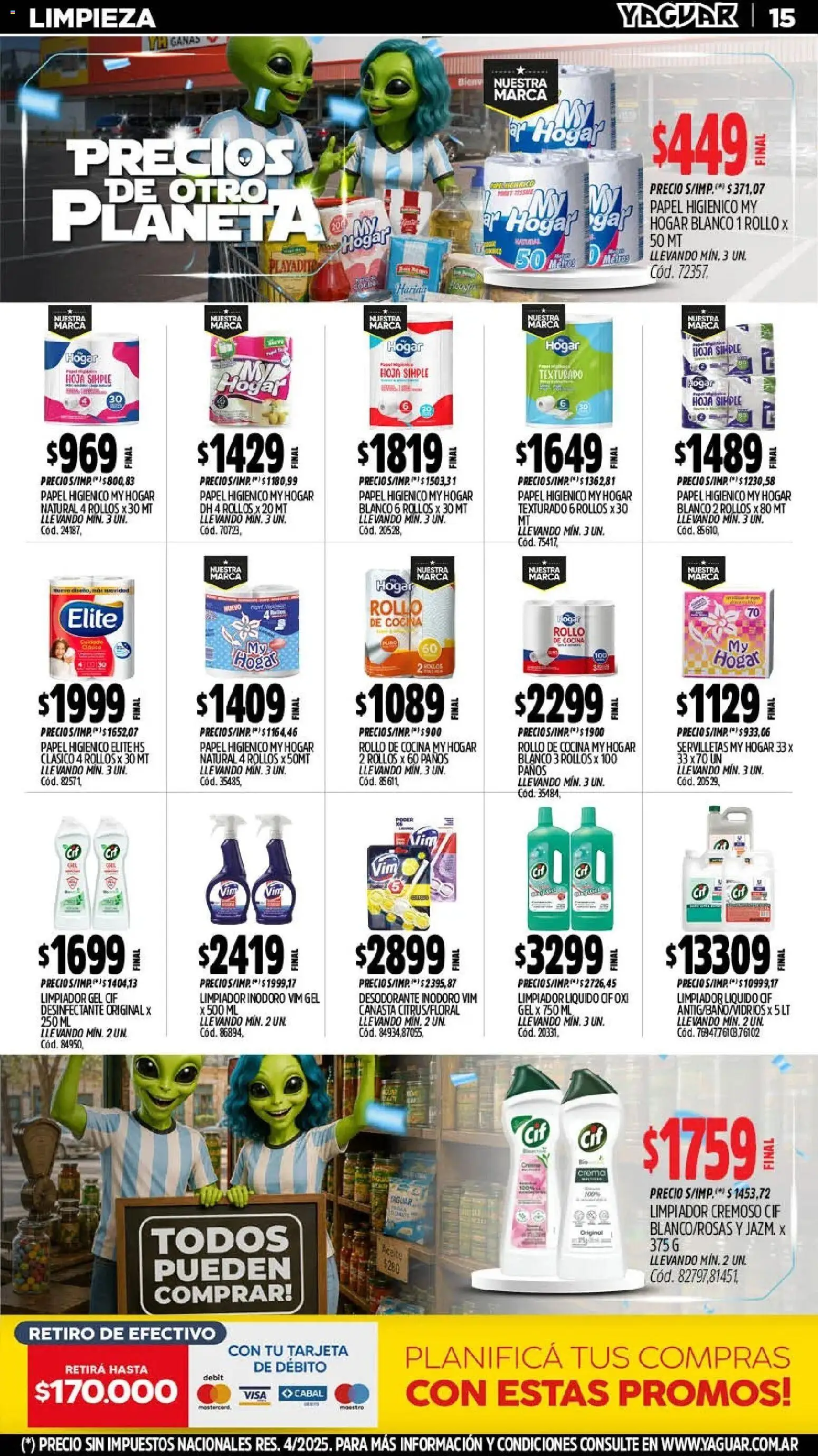 Yaguar - Oferta Semanal Parque Chacabuco │ válido desde el 06/07/2026 | Página: 16 | Productos: Desinfectante, Papel higiénico, Servilletas, Aceite