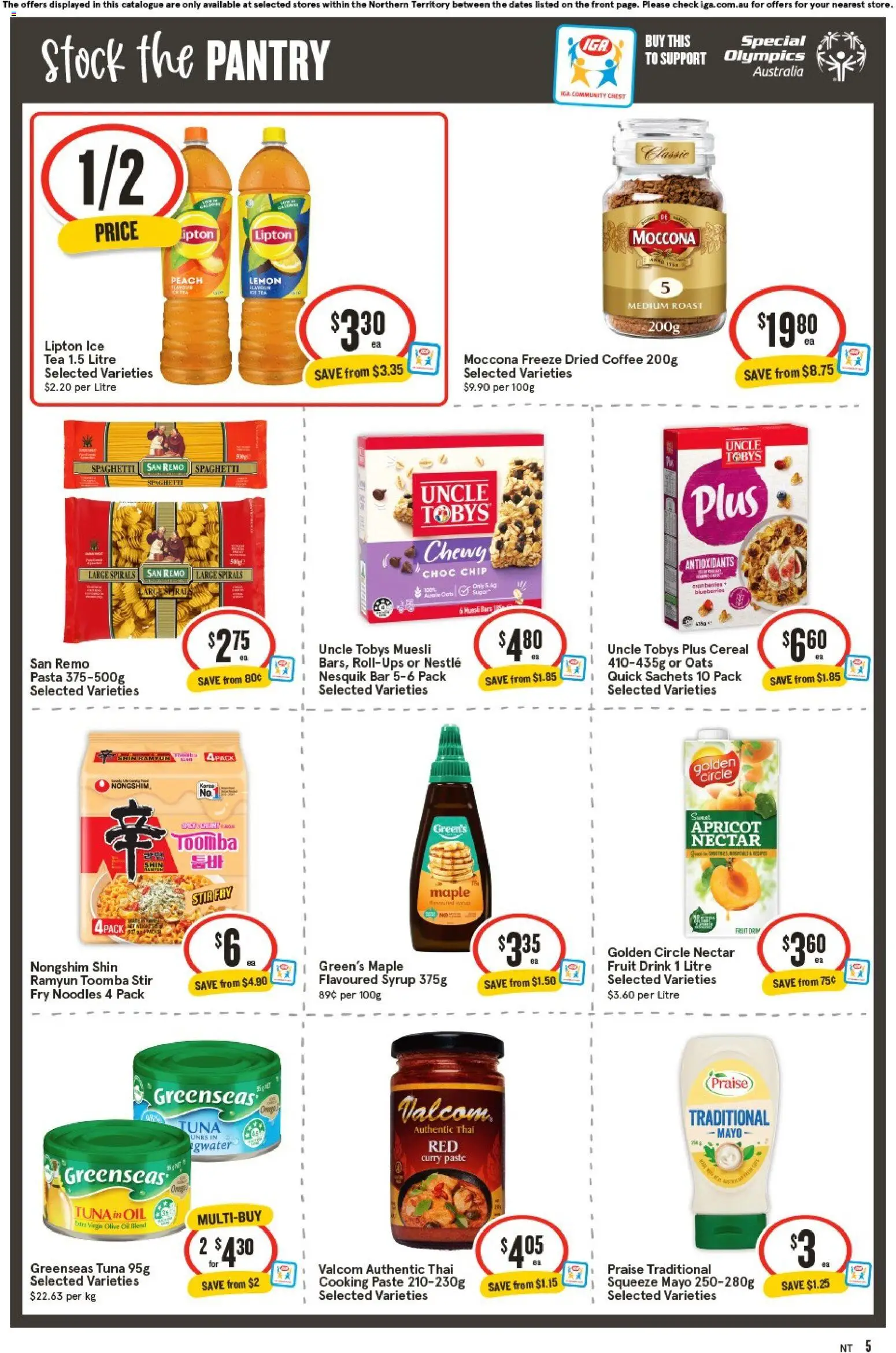 IGA catalogue - valid from 13.05.2026 | Page: 6 | Products: Curry, Lemon, Peach, Blueberries
