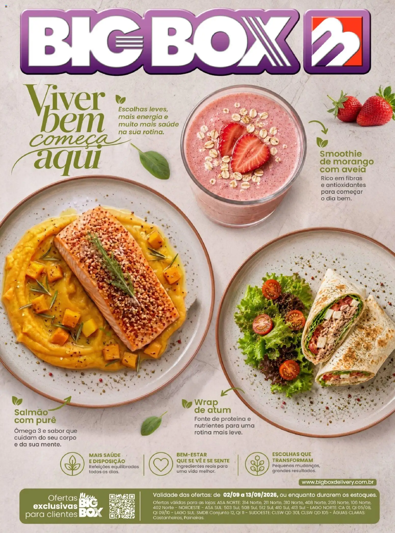 Big Box Folheto - válido de 02/09/2026 | Página: 1 | Produtos: Ômega 3, Smoothie, Aveia, Atum