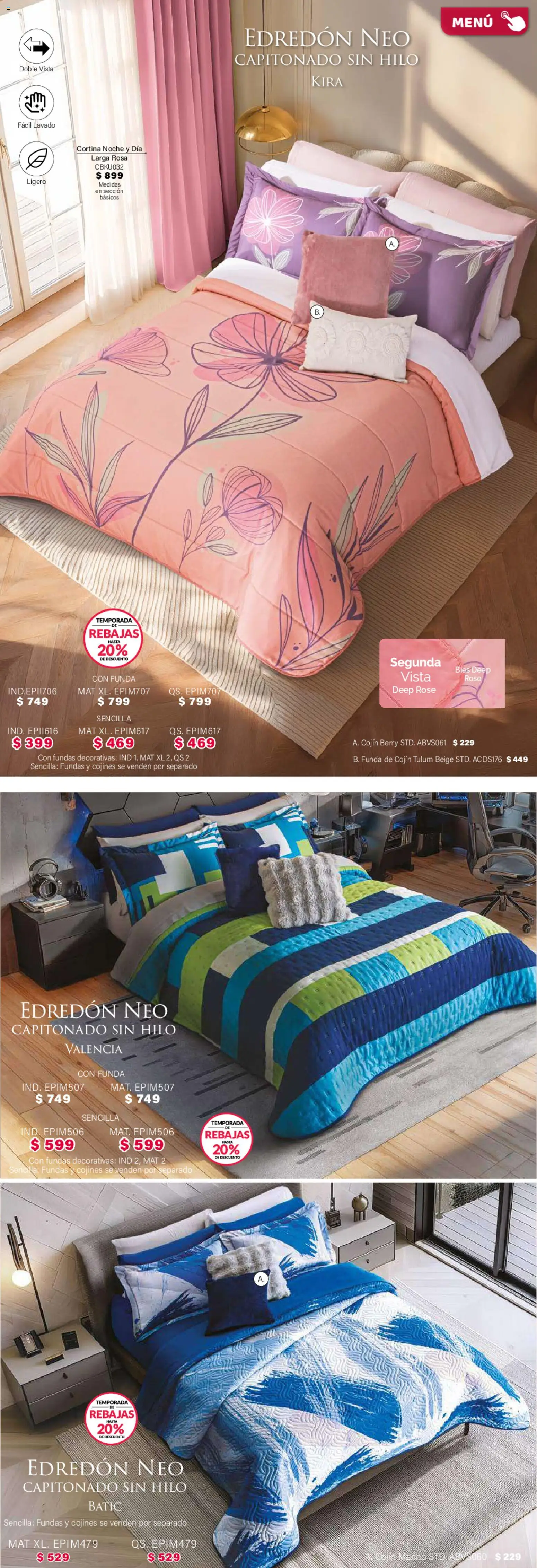 Nuevas ofertas de Colchas Concord válidas en toda la República Mexicana desde el 01/02/2026. ¡Encuentra las mejores ofertas en Colchas Concord catálogo! | Página: 50 | Productos: Funda
