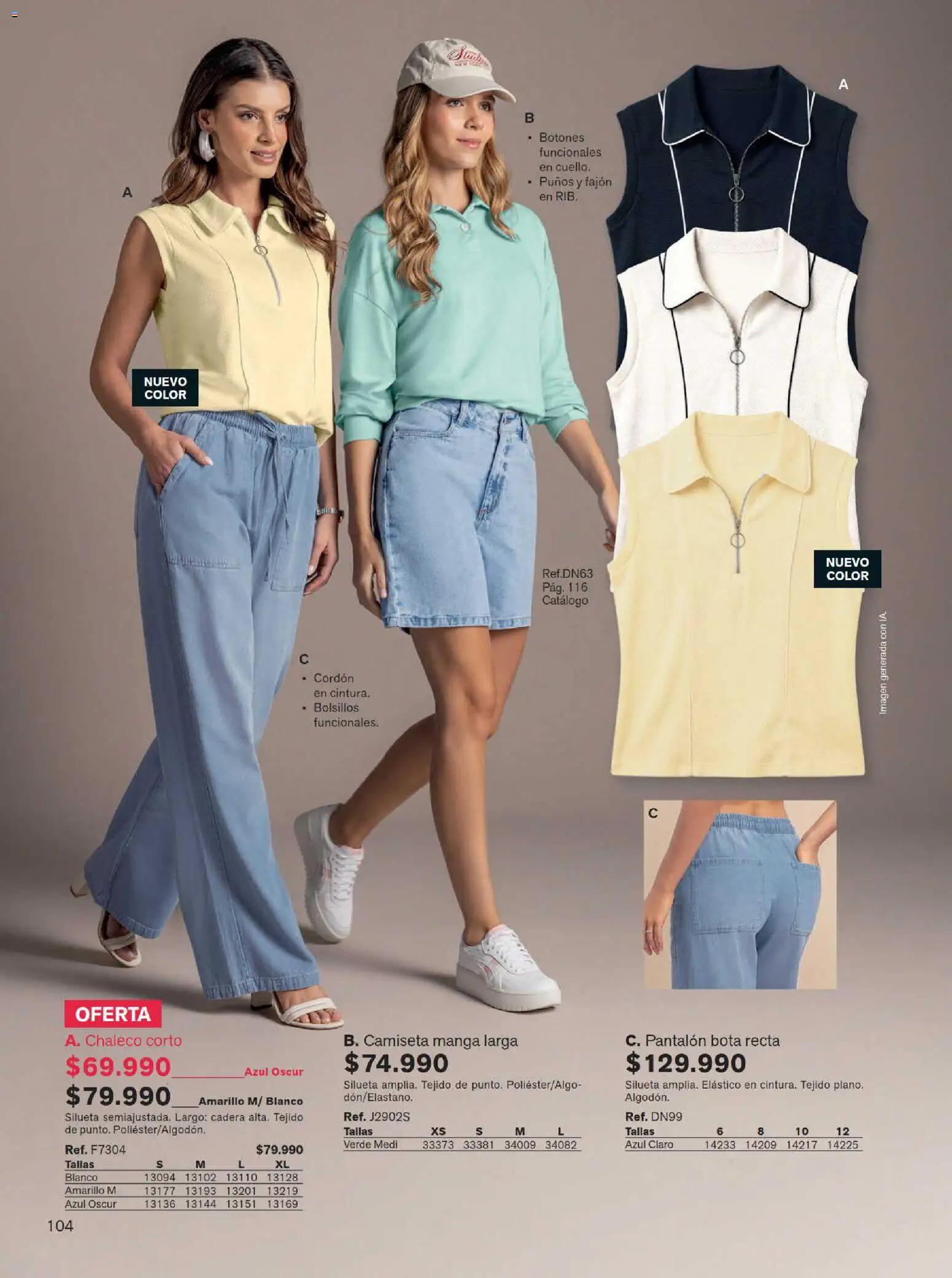 Leonisa revista - valida desde el 15/07/2026 | Página: 104 | Productos: Camiseta, Chaleco