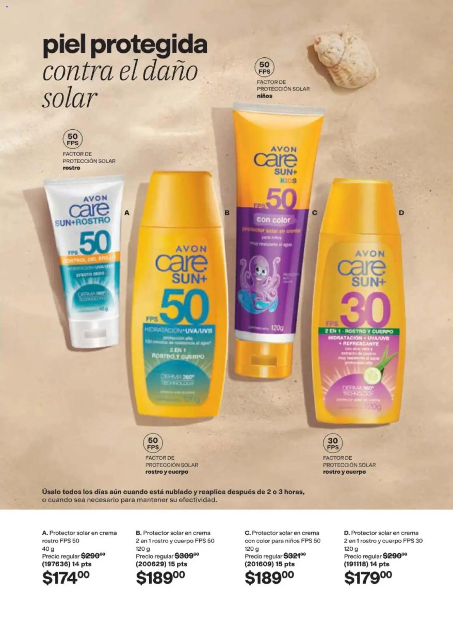 Nuevas ofertas de AVON válidas en toda la República Mexicana desde el 11/09/2026. ¡Encuentra las mejores ofertas en AVON campaña 14 2026! | Página: 137 | Productos: Crema, Protector solar
