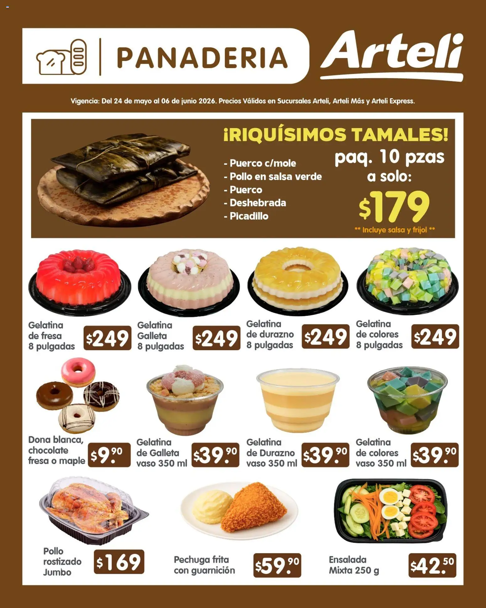 Nuevas ofertas de Arteli válidas en toda la República Mexicana desde el 24.05.2026. ¡Encuentra las mejores ofertas en Arteli folleto Quincenal! | Página: 8 | Productos: Fresa, Chocolate, Ensalada, Picadillo