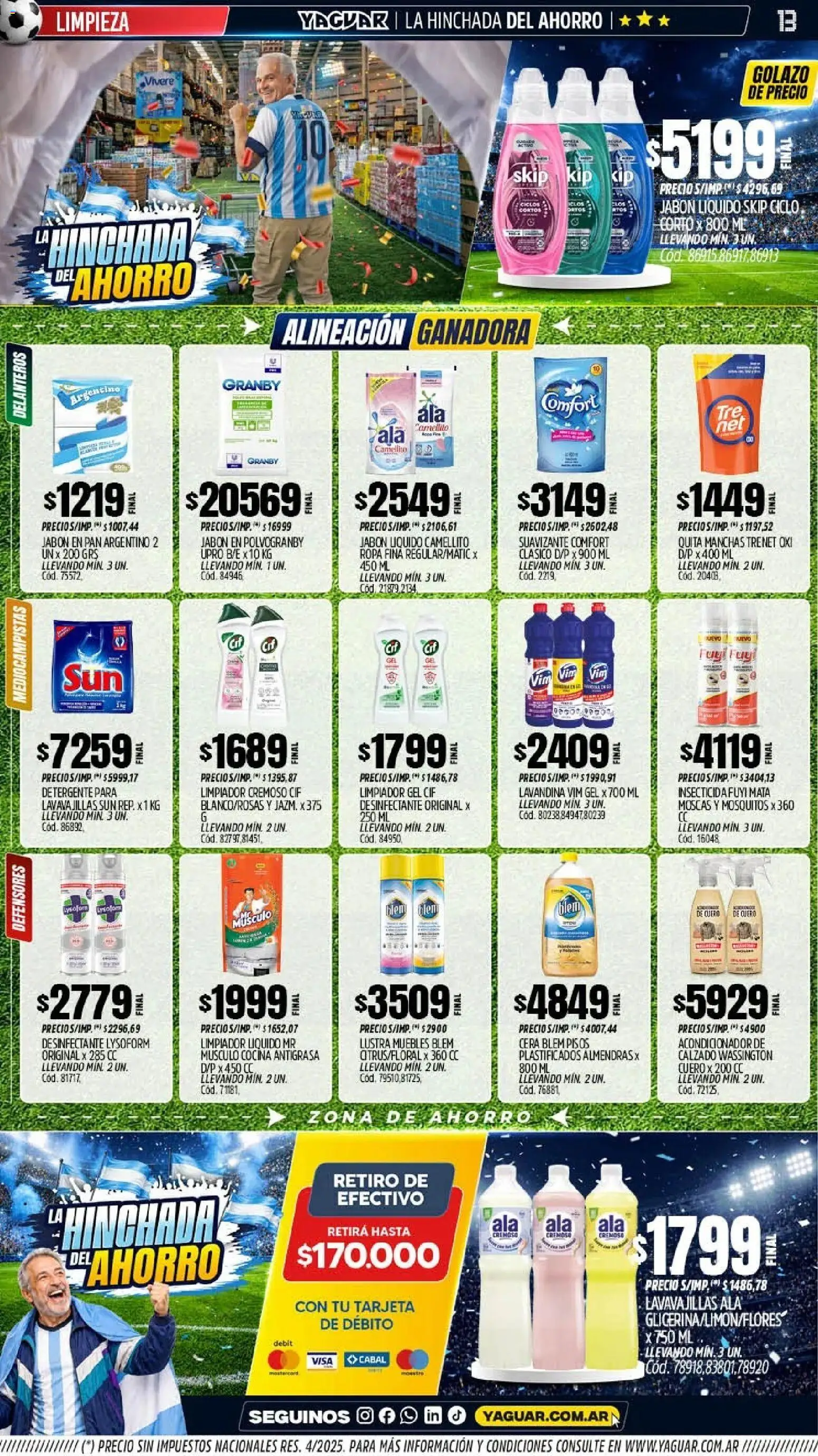 Yaguar - Oferta Semanal General Roca │ válido desde el 08.06.2026 | Página: 14 | Productos: Desinfectante, Jabón, Cera, Suavizante