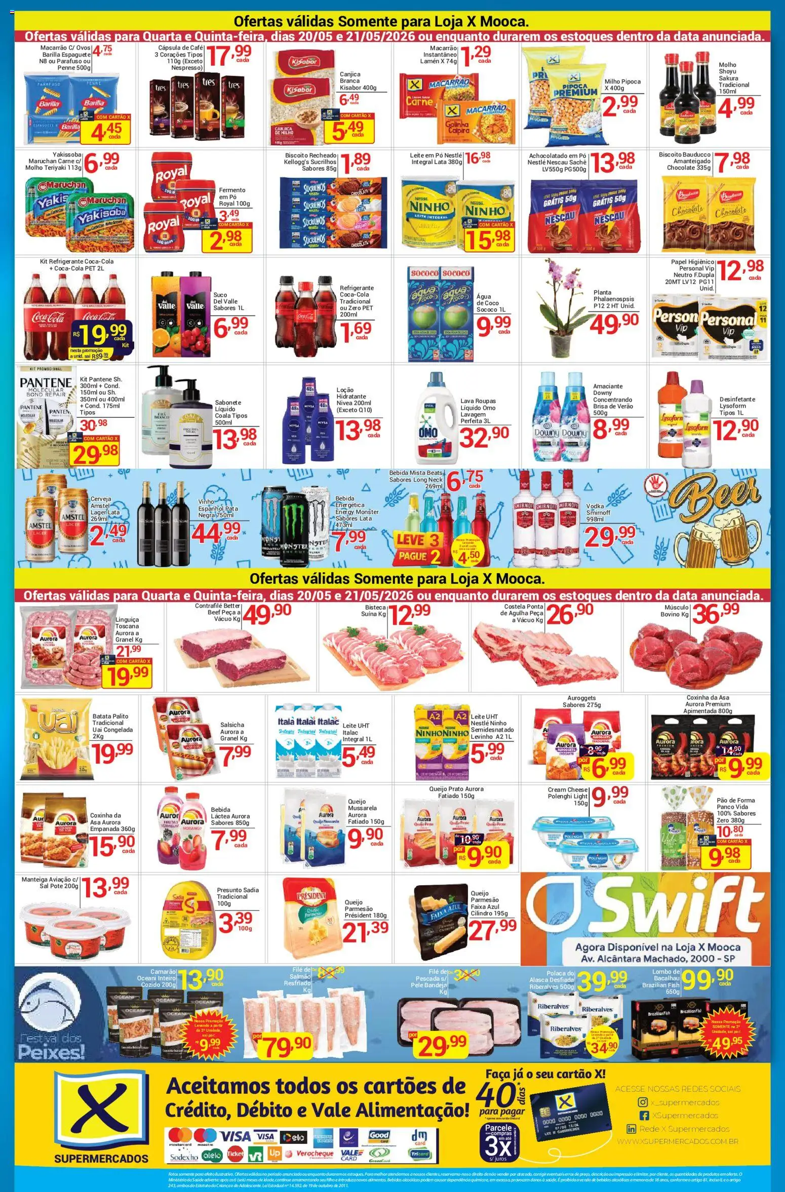 X Supermercados Folheto - válido de 20.05.2026 | Página: 2 | Produtos: Pão, Parmesão, Sabonete, Refrigerante