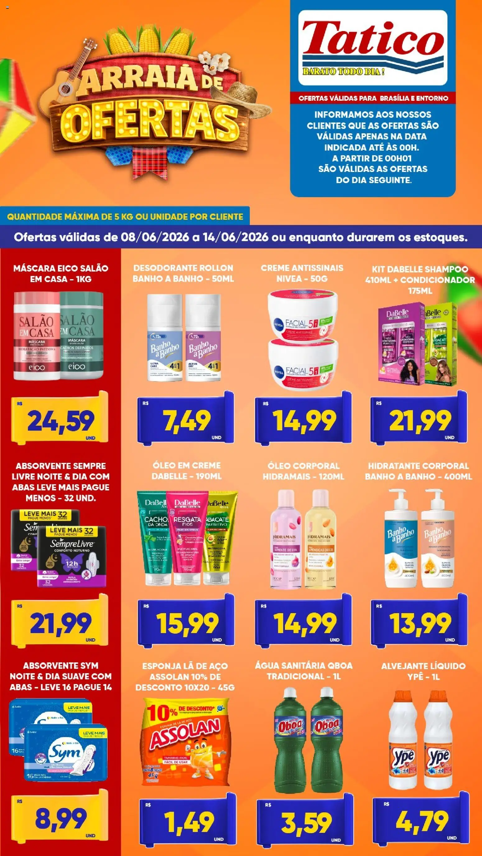 Tatico Folheto - válido de 08.06.2026 | Página: 8 | Produtos: Condicionador, Óleo, Amêndoas, Água sanitária