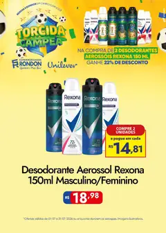 Supermercados Rondon Rexona - Pré-Visualização do folheto da loja Supermercados Rondon, válido de 01/07/2026