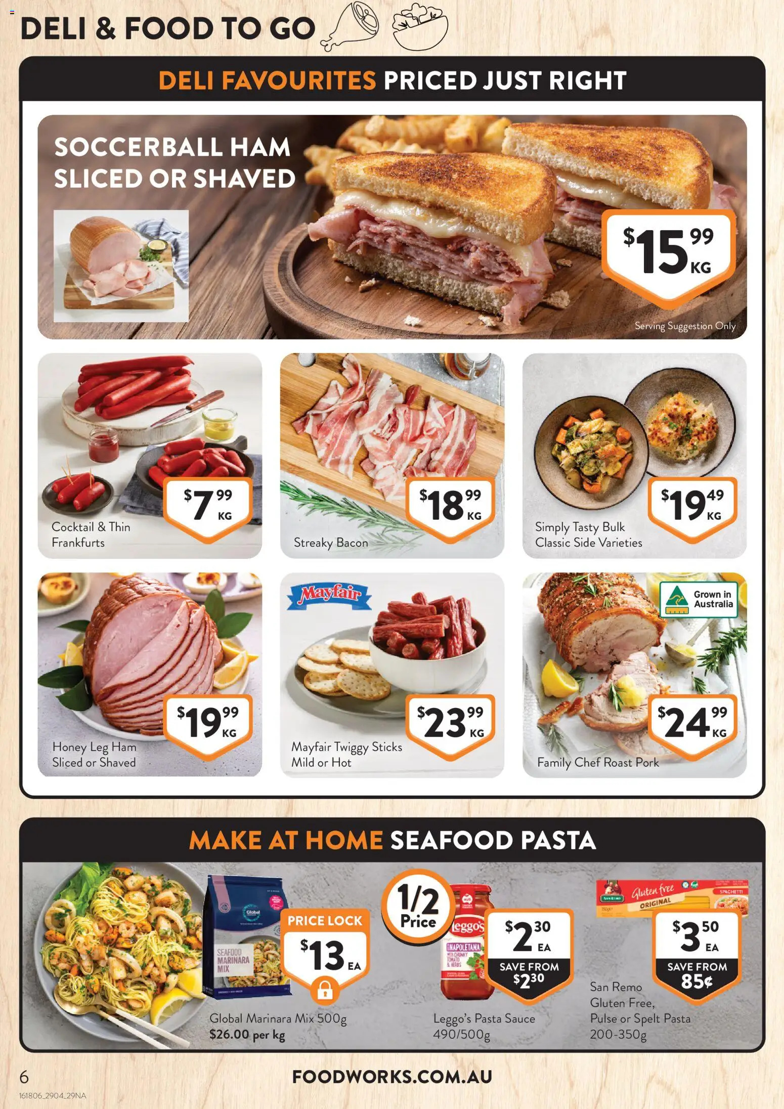 Foodworks catalogue - valid from 29.04.2026 | Page: 6 | Products: Ham, Honey, Sauce, Seafood