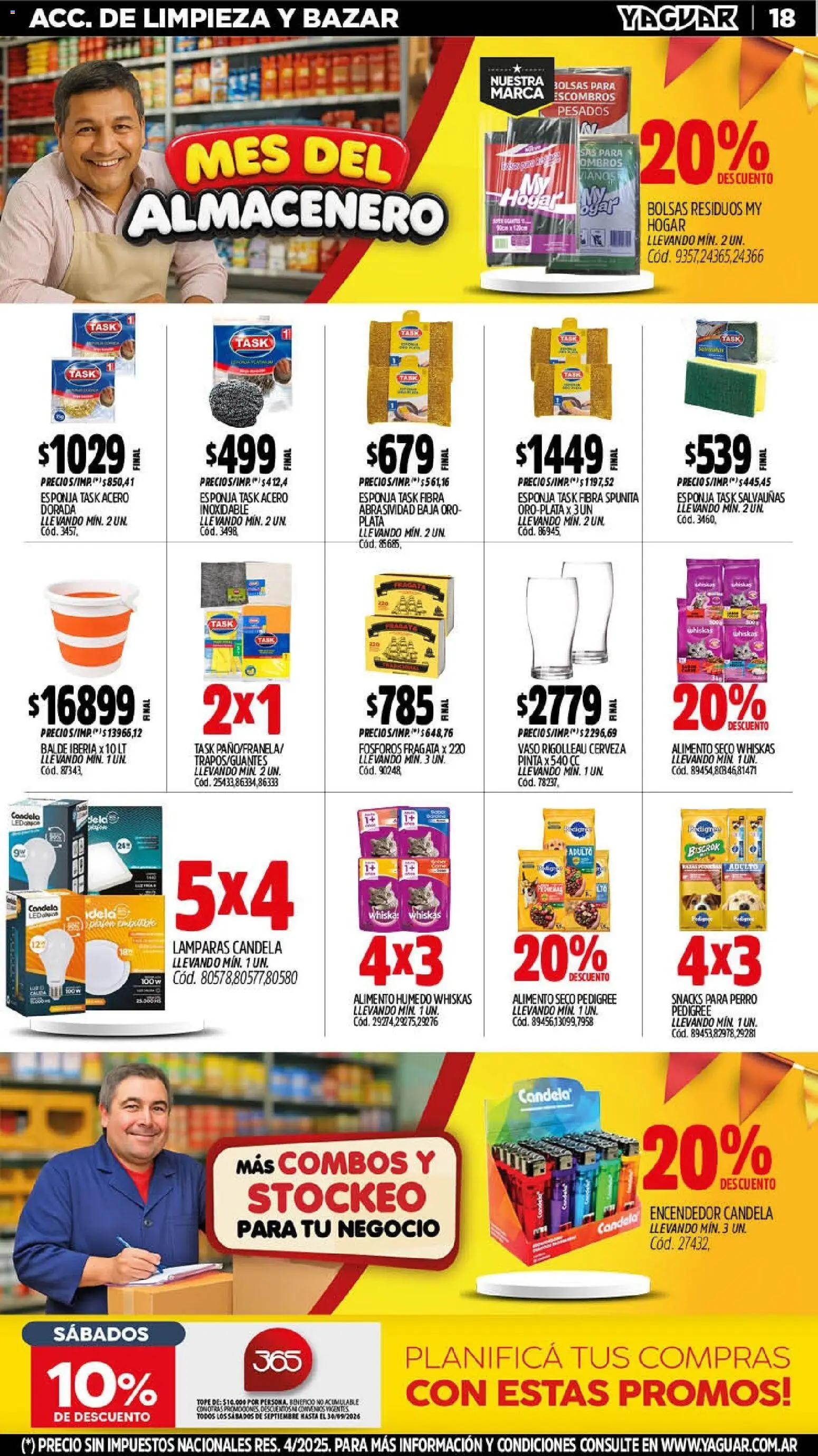 Yaguar - Oferta Semanal San Juan │ válido desde el 07/09/2026 | Página: 18 | Productos: Encendedor, Lámparas, Cerveza, Snacks