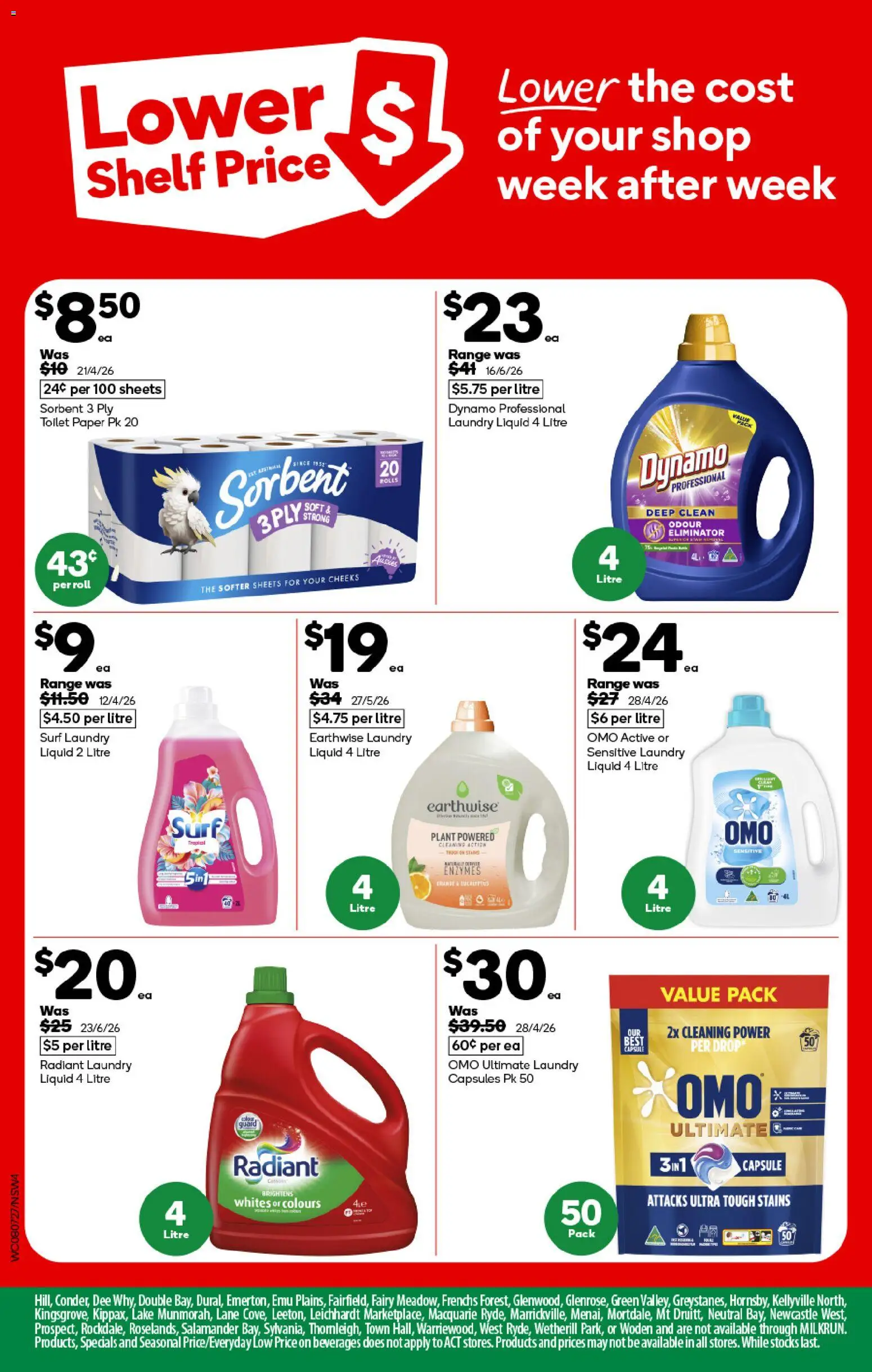 Woolworths catalogue - valid from 08/07/2026 | Page: 4 | Products: Toilet, Plant, Toilet paper, Laundry