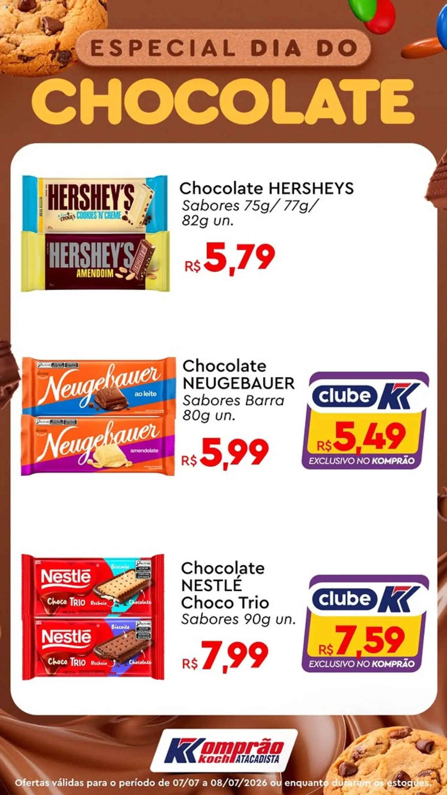 Komprao Atacadista Folheto - válido de 07/07/2026 | Página: 2 | Produtos: Biscoito, Neugebauer, Chocolate, Creme