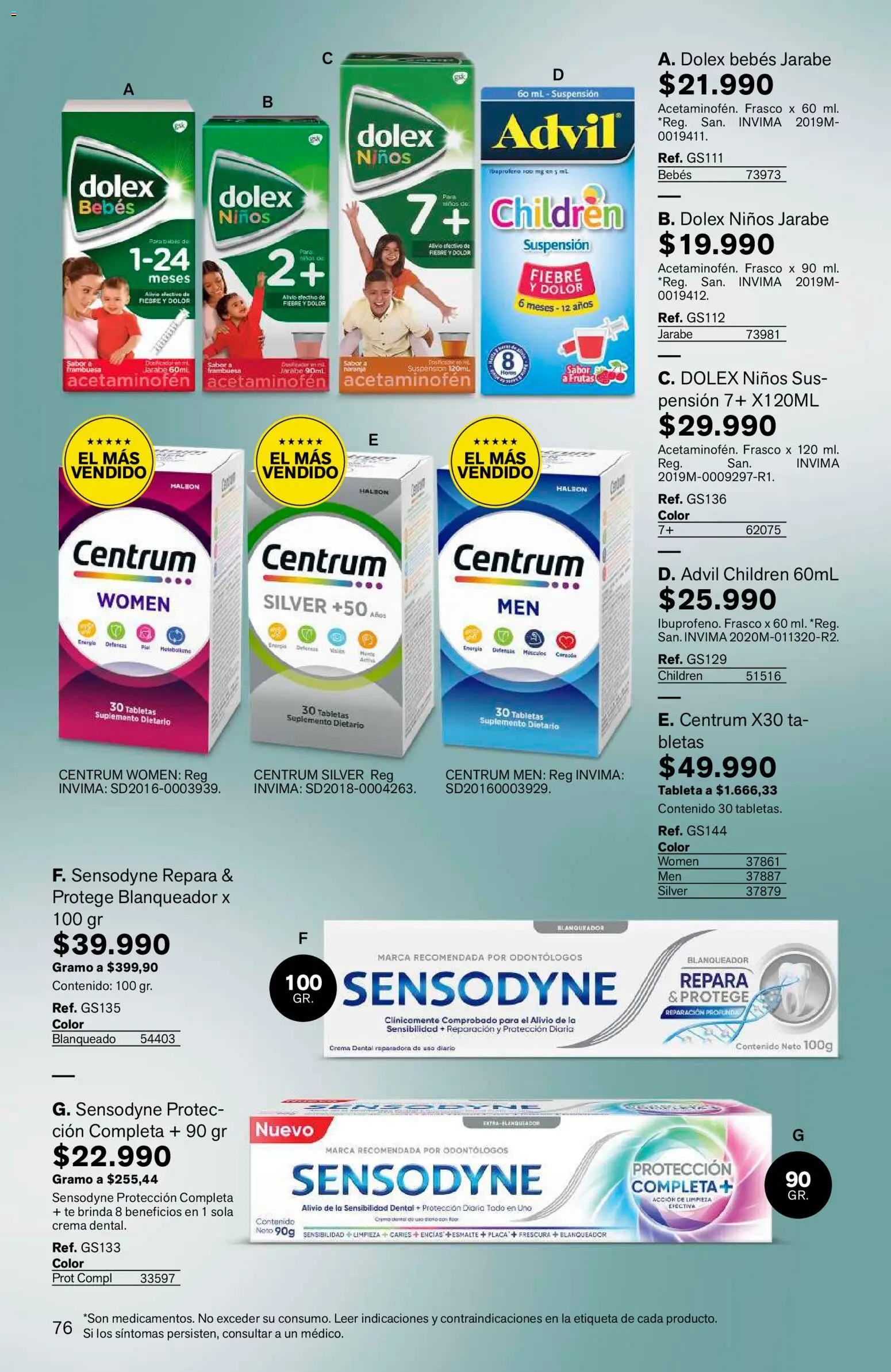 Leonisa revista - valida desde el 25/06/2026 | Página: 76 | Productos: Crema, Frasco, Tableta, Suplemento dietario