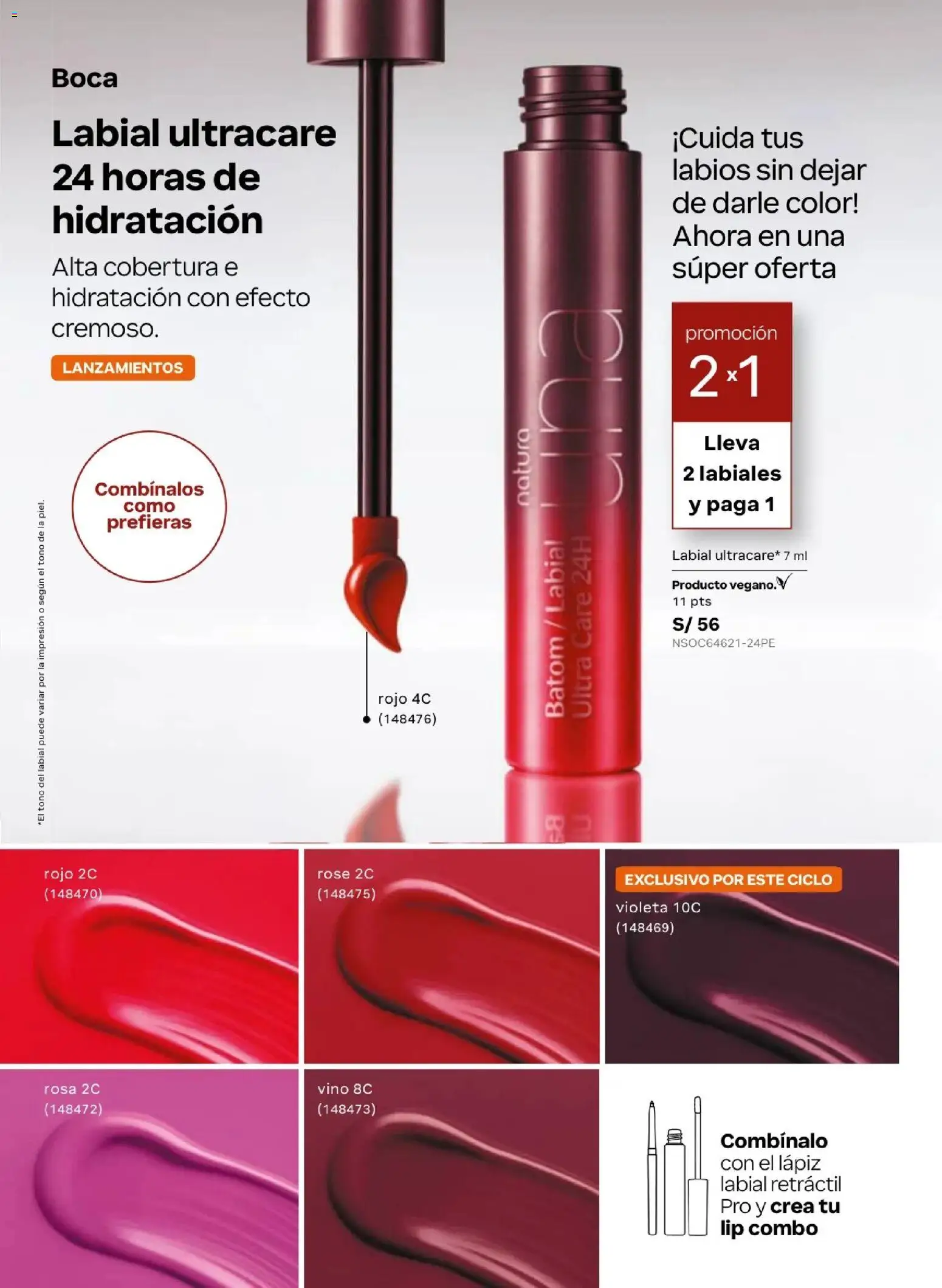 Catálogo Natura válido desde 24.05.2026 | Página: 71 | Productos: Lápiz labial, Vino
