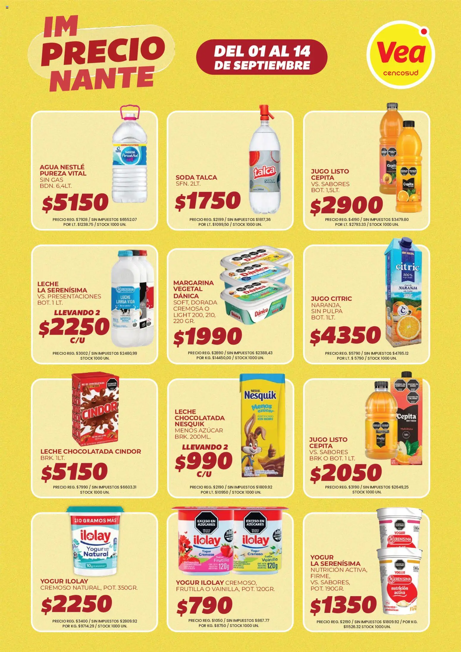 Vea - VOLANTE IMPRECIONANTE CUYO │ válido desde el 01/09/2026 | Página: 9 | Productos: Yogur natural, Azucar, Jugo, Yogur cremoso