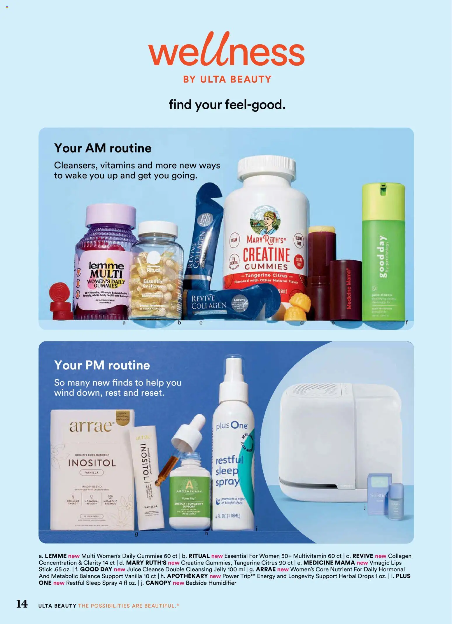 Ulta Beauty Weekly Ad - valid from 08/28/2026 | Page: 14 | Products: Creatine, Juice, Humidifier, Vanilla