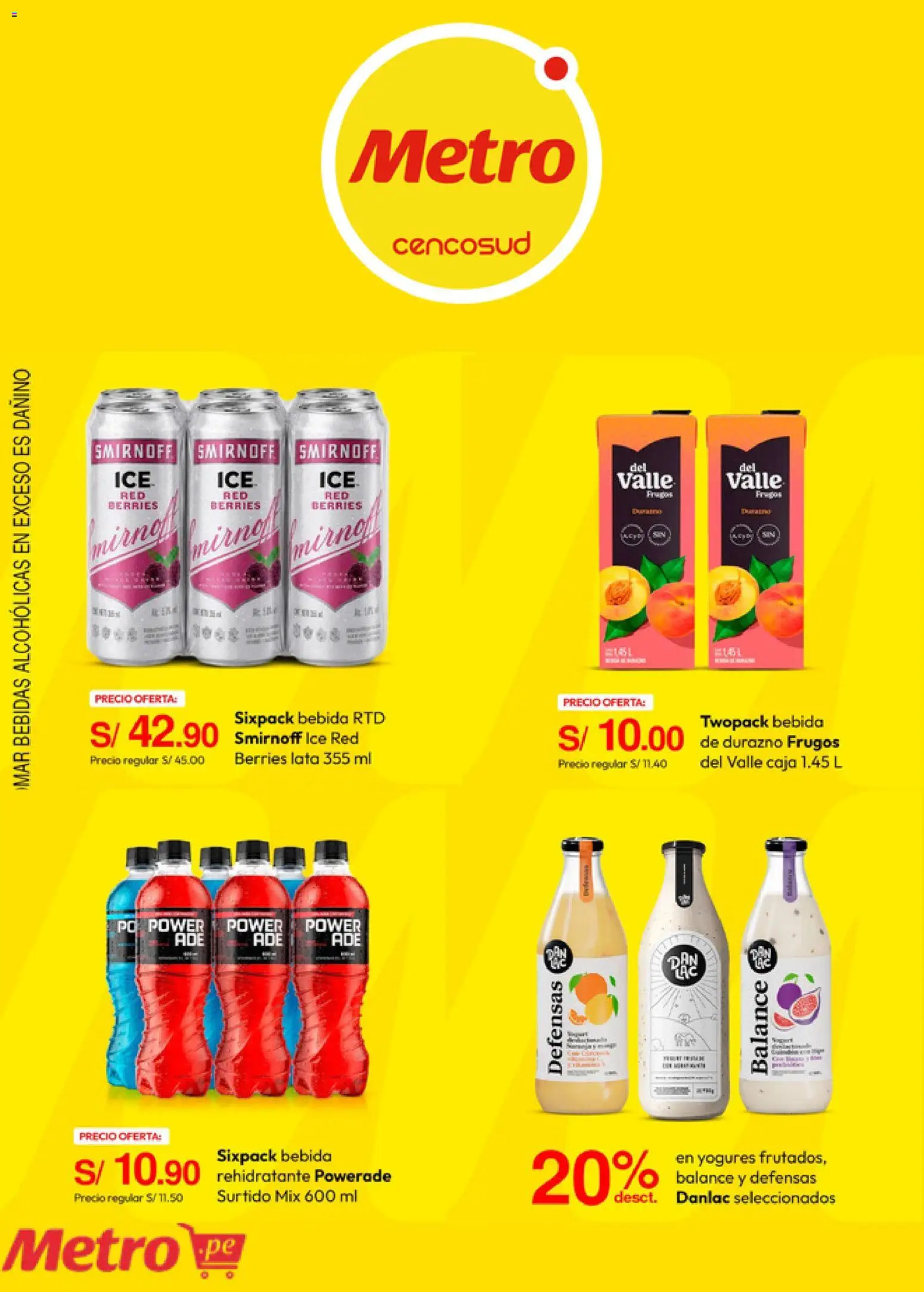 Catálogo Metro válido desde 17/08/2026 | Página: 3 | Productos: Bebidas, Caja