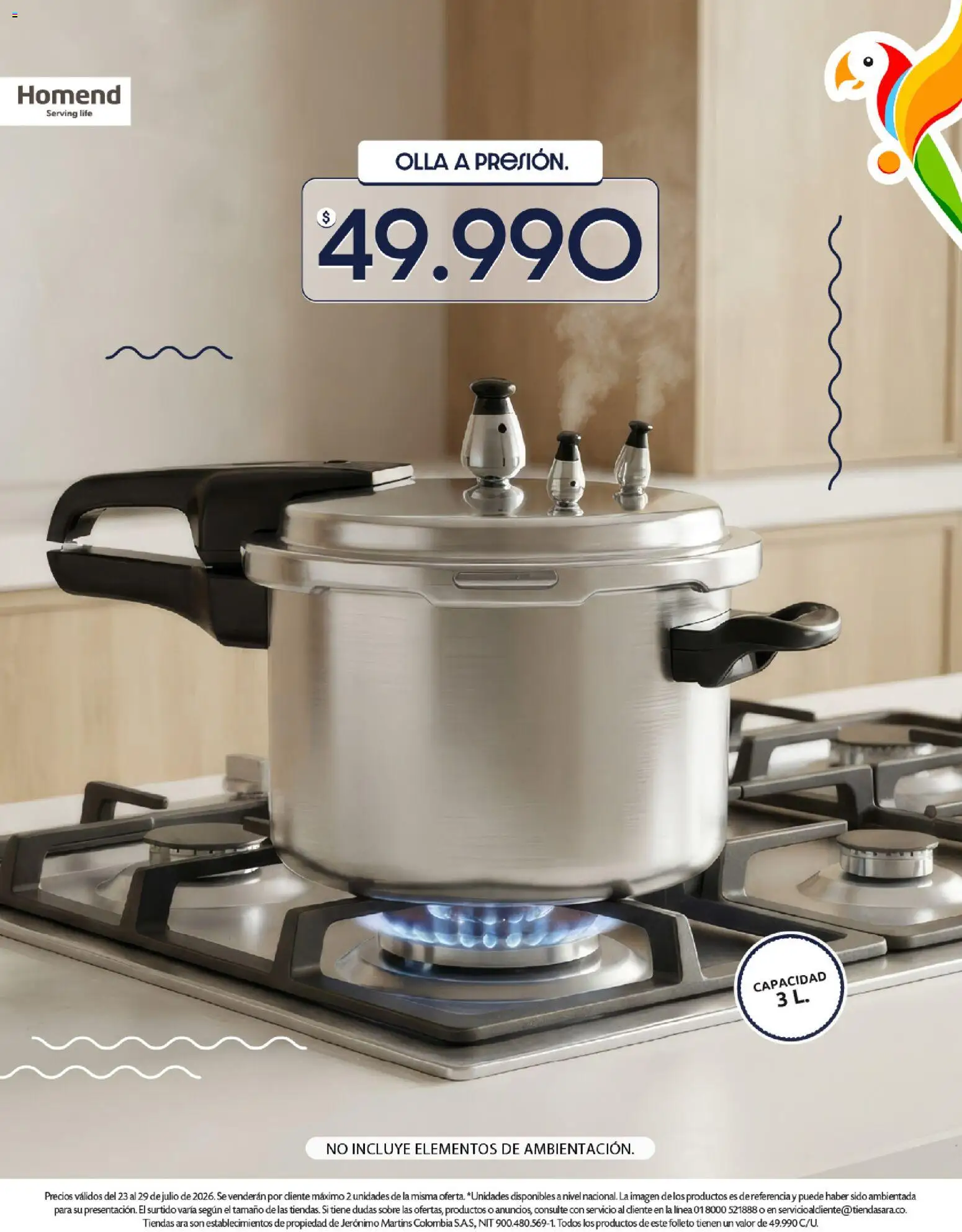 Ara revista - valida desde el 23/07/2026 | Página: 9 | Productos: Sobre, Olla