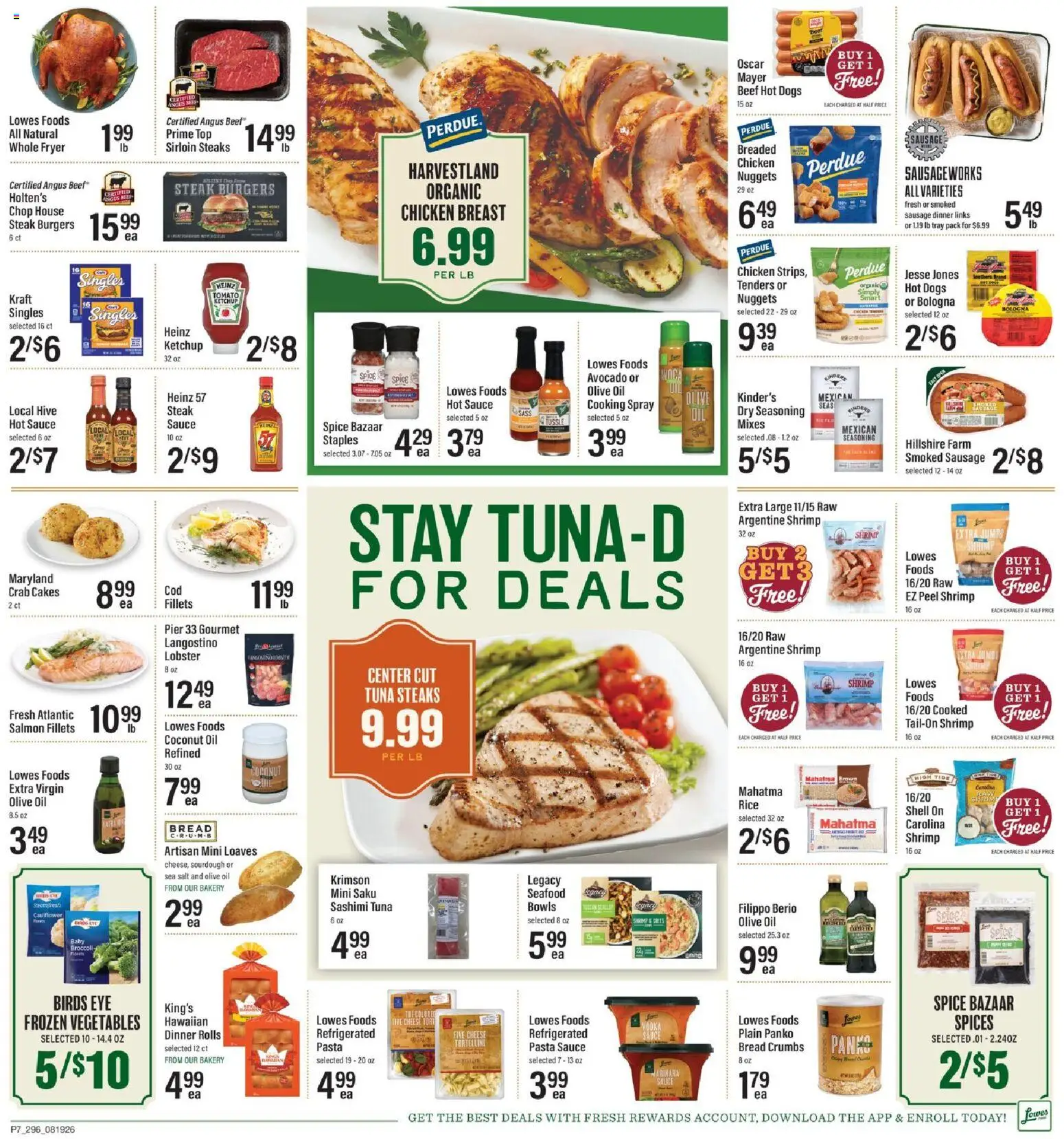 Lowes Foods Grand Opening - valid from 08/19/2026 | Page: 13 | Products: Cheese, Rice, Avocado, Tomato