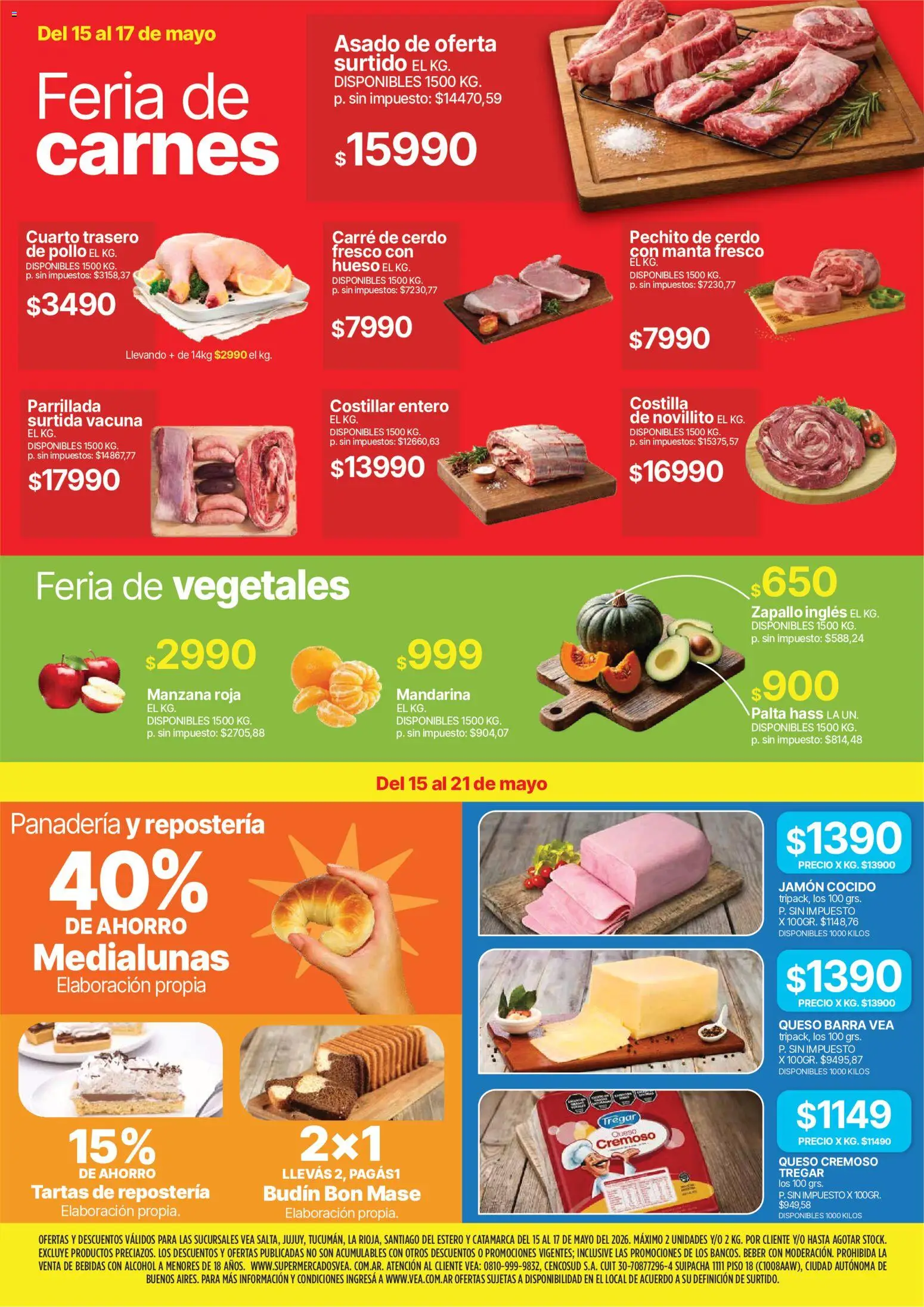 Vea ofertas │ válido desde el 15.05.2026 | Página: 2 | Productos: Panadería, Pollo, Zapallo, Palta