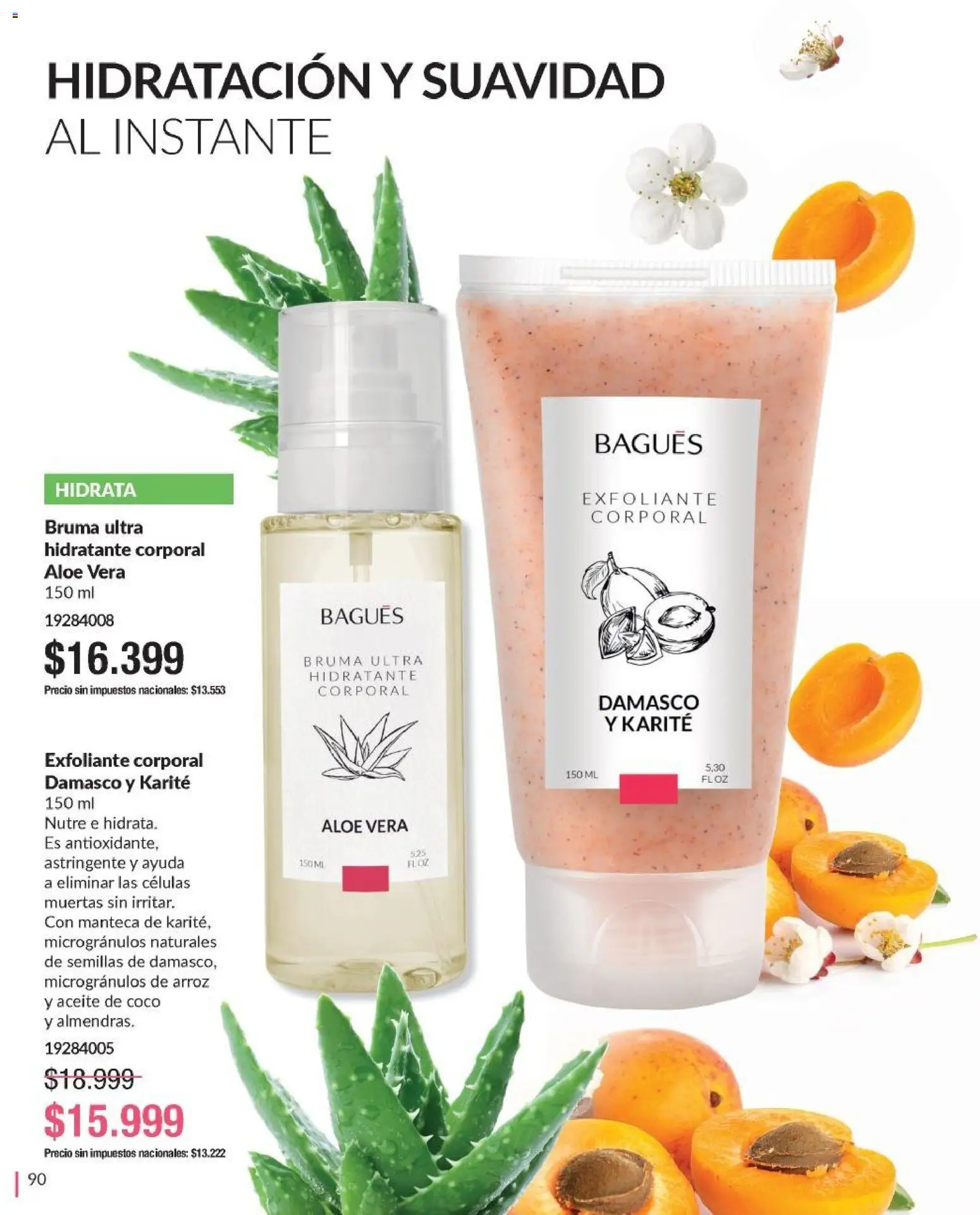 Bagués - Catálogo │ válido desde el 09.03.2026 | Página: 90 | Productos: Exfoliante corporal, Bruma, Manteca, Arroz