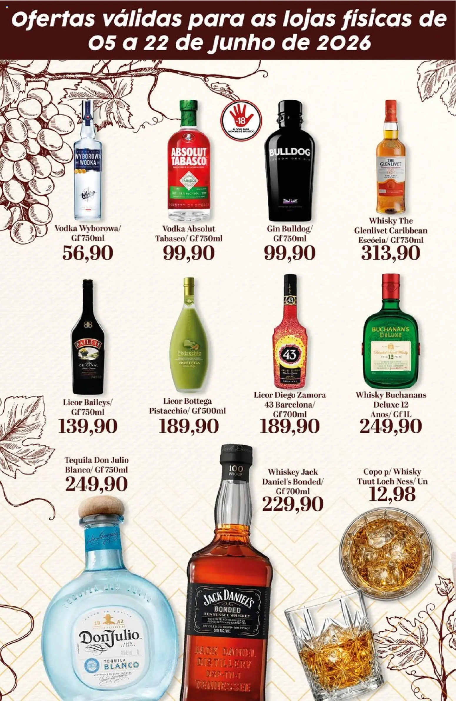 Tauste Folheto - válido de 05.06.2026 | Página: 6 | Produtos: Whisky, Licor, Tequila, Vodka