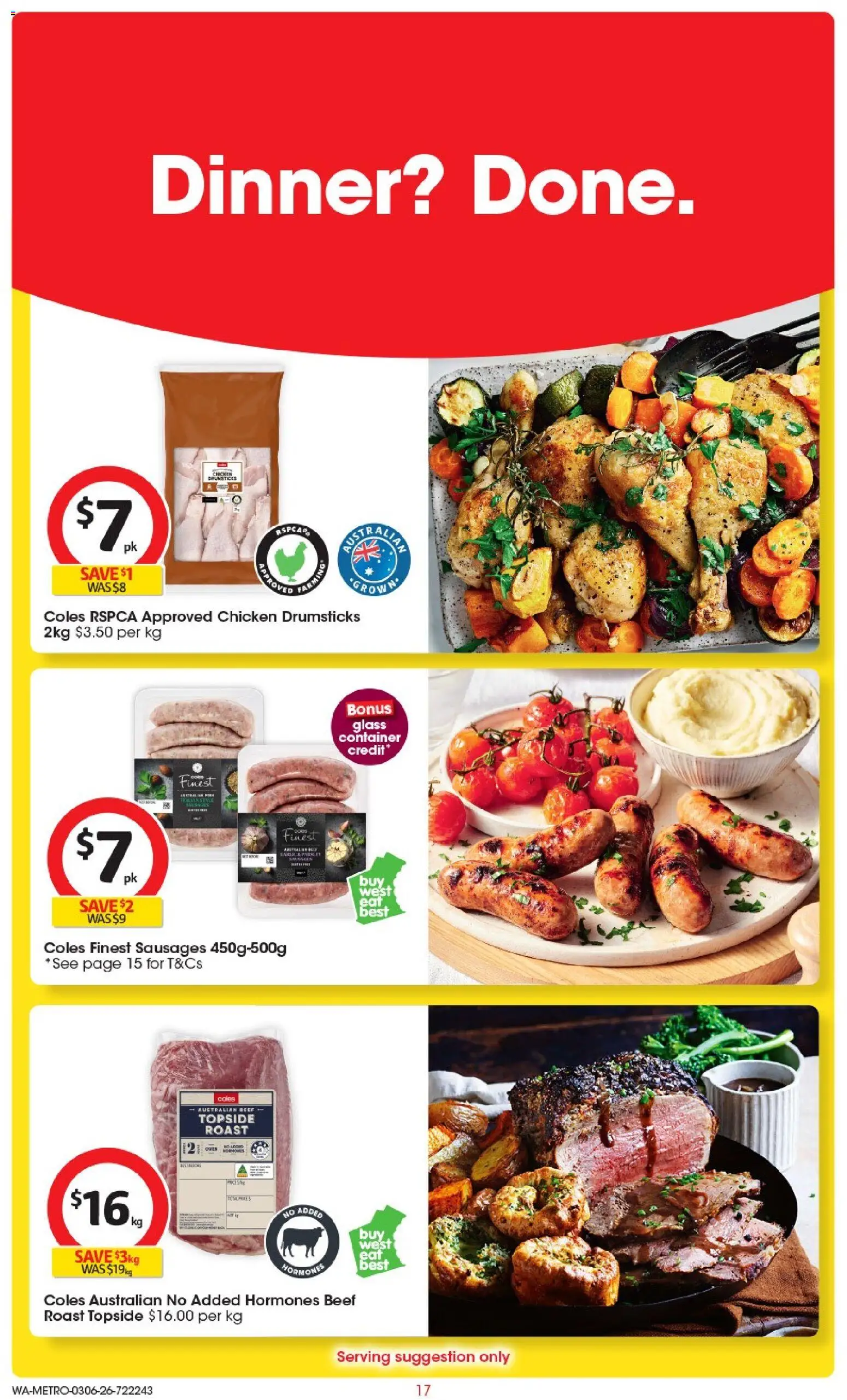 Coles catalogue - valid from 03.06.2026 | Page: 17 | Products: Chicken, Beef